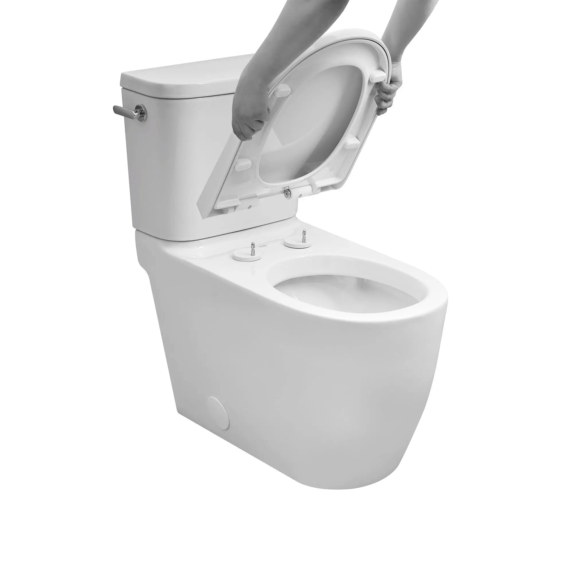 Toilette allongée en deux pièces, Hauteur idéale avec chasse double et siège inclus, 4,8 lpc (1,28 gpc) // LEFT / BLANC ALPIN // 100739_L-39675000_CDNwebp.webp