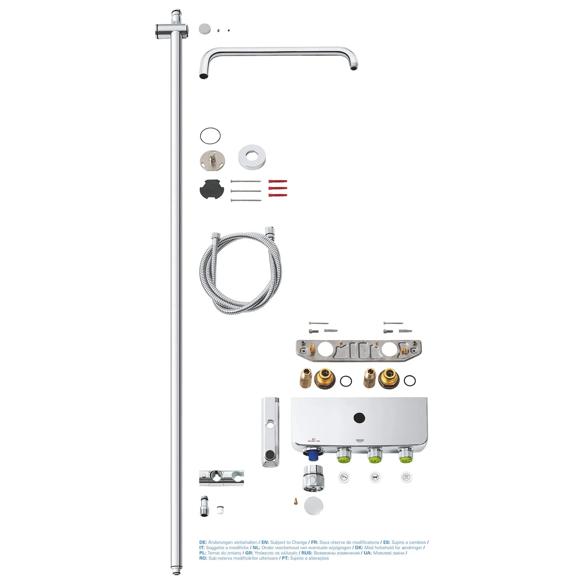 Euphoria SmartControl GROHE Système de baignoire/douche // CHROME STARLIGHT GROHE // 1049_26512000-shower-system-with-bath-thermostat-for-wall-mount-enviro-19_0_CDNwebp.webp
