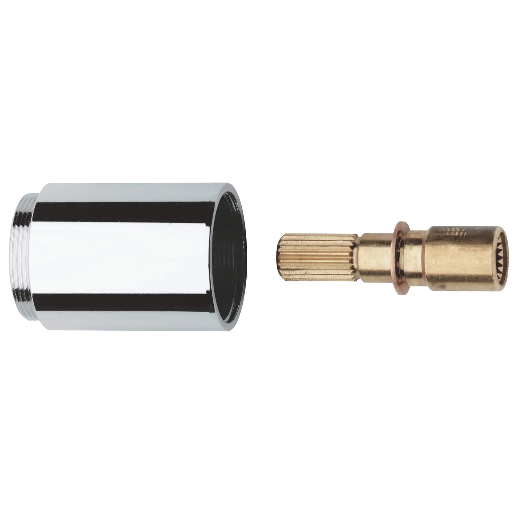 Rallonge de 1½ po pour soupapes de commande de débit muraux de ¾ po (à cache plate) et les inverseurs muraux Classic // CHROME STARLIGHT GROHE // 11733_06428000-extension-kit-1-916-inch-starlight-chrome_0_CDNwebp.webp