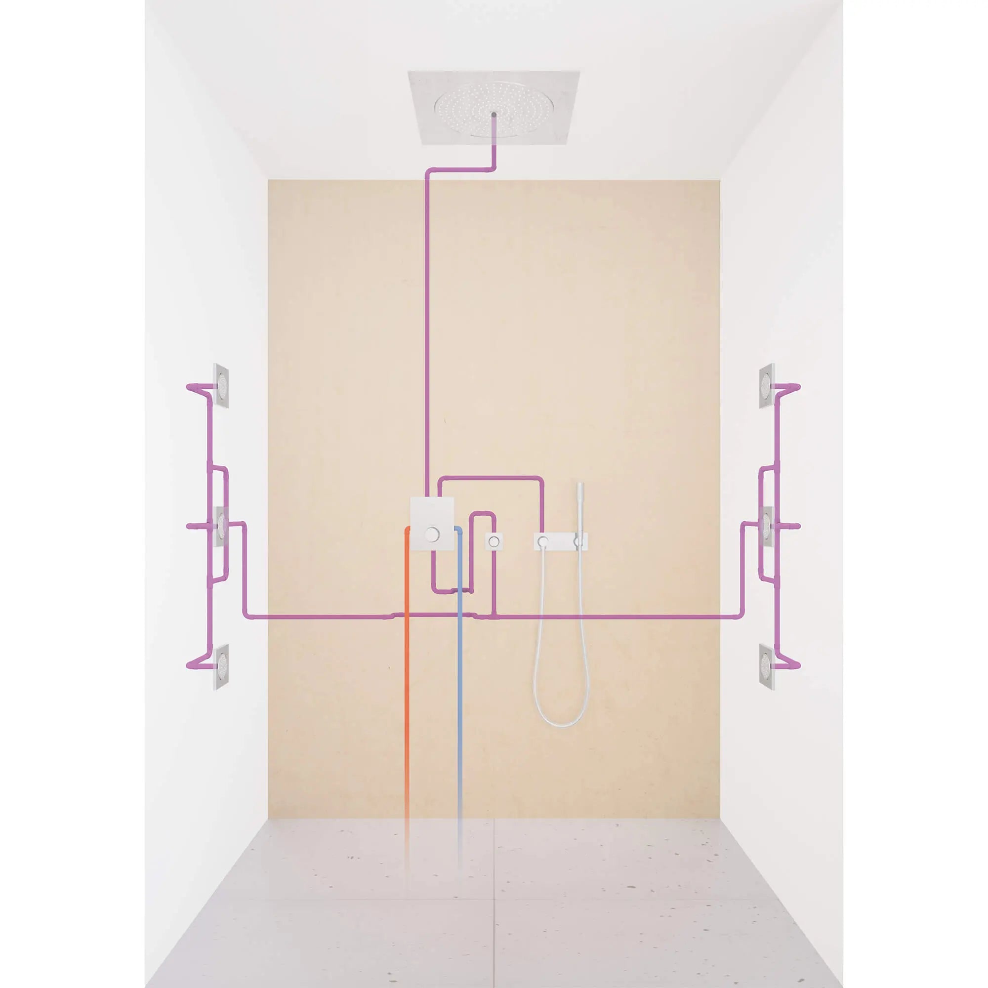 GrohTherm F Garniture de soupape de commande de débit // CHROME STARLIGHT GROHE // 1183_27623000-volume-control-valve-trim-enviro-2_0_CDNwebp.webp