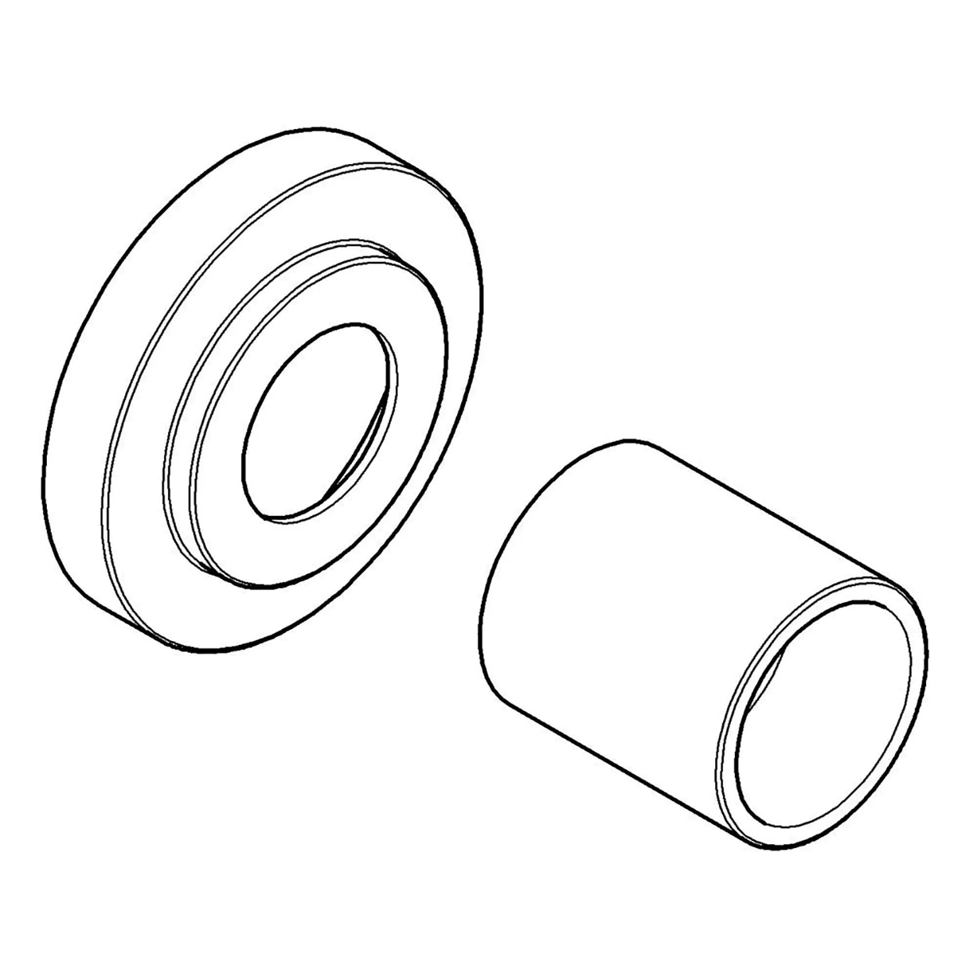 Rosace chaude/froide pour bec de bain Atrio // CHROME STARLIGHT GROHE // 11862_11222000-Escutcheon_0_CDNwebp.webp