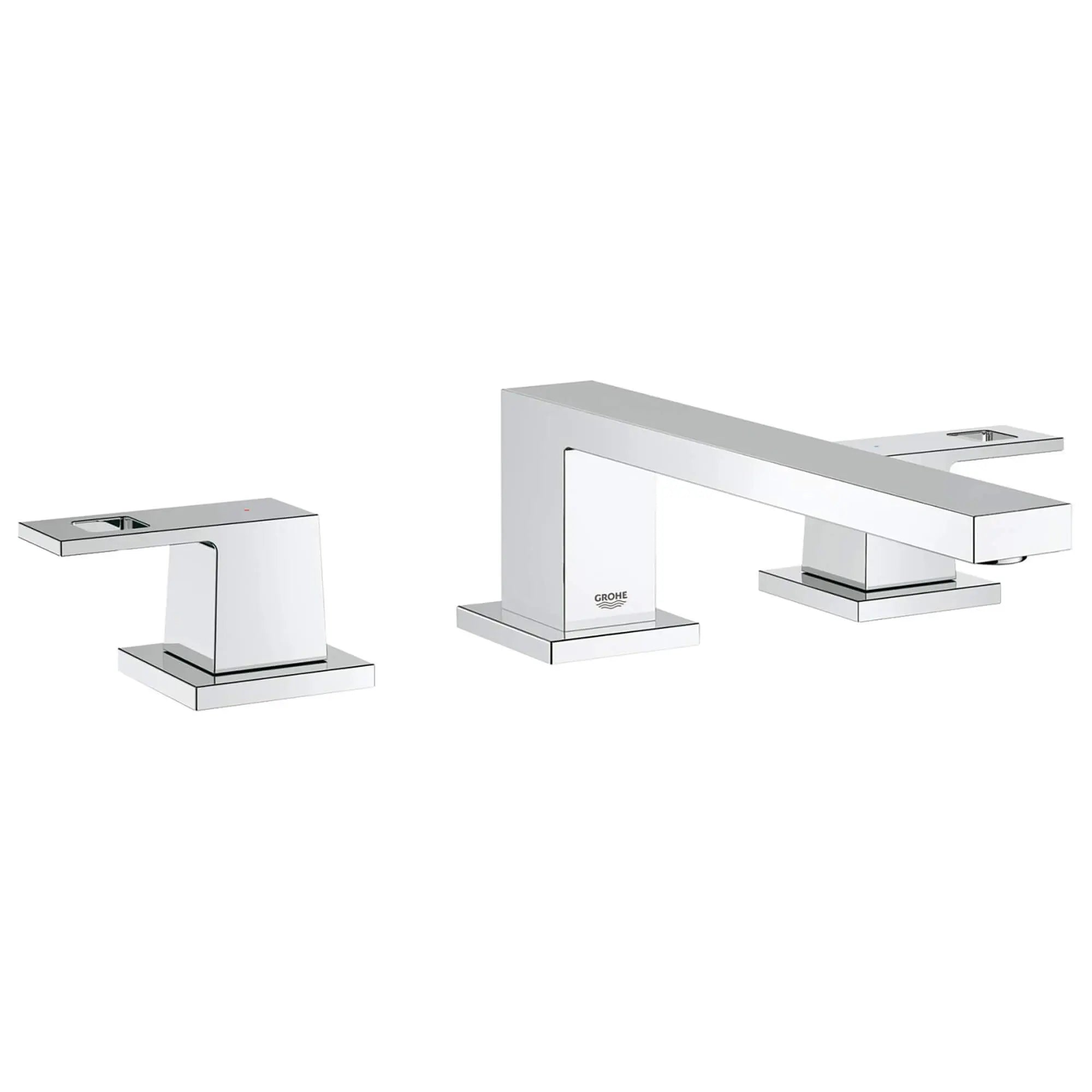 Eurocube Robinet de baignoire romaine à 3 trous avec 2 poignées // CHROME STARLIGHT GROHE // 11889_117982-Eurocube-Roman_Bathtub_Faucet_0_CDNwebp.webp
