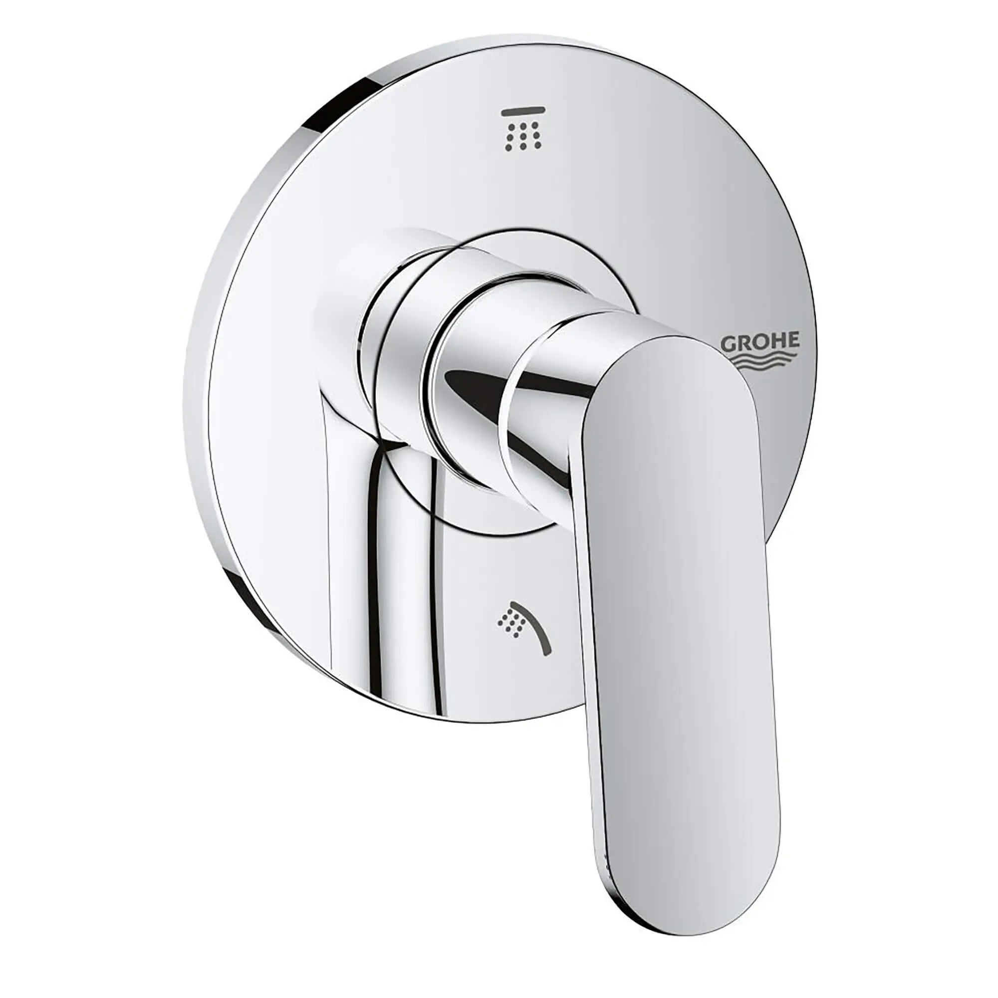 Garniture d’inverseur à 2 voies (pomme de douche / douchette) // CHROME STARLIGHT GROHE // 11890_118307-2-Way_Diverter_Trim_0_CDNwebp.webp