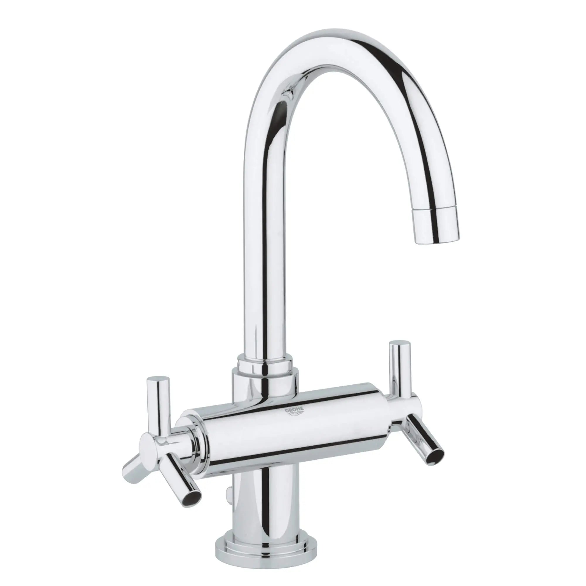 Manettes en croix (la paire) // CHROME STARLIGHT GROHE // 12251_18026000-atrio-trio-spoke-handles-starlight-chrome-7_0_CDNwebp.webp