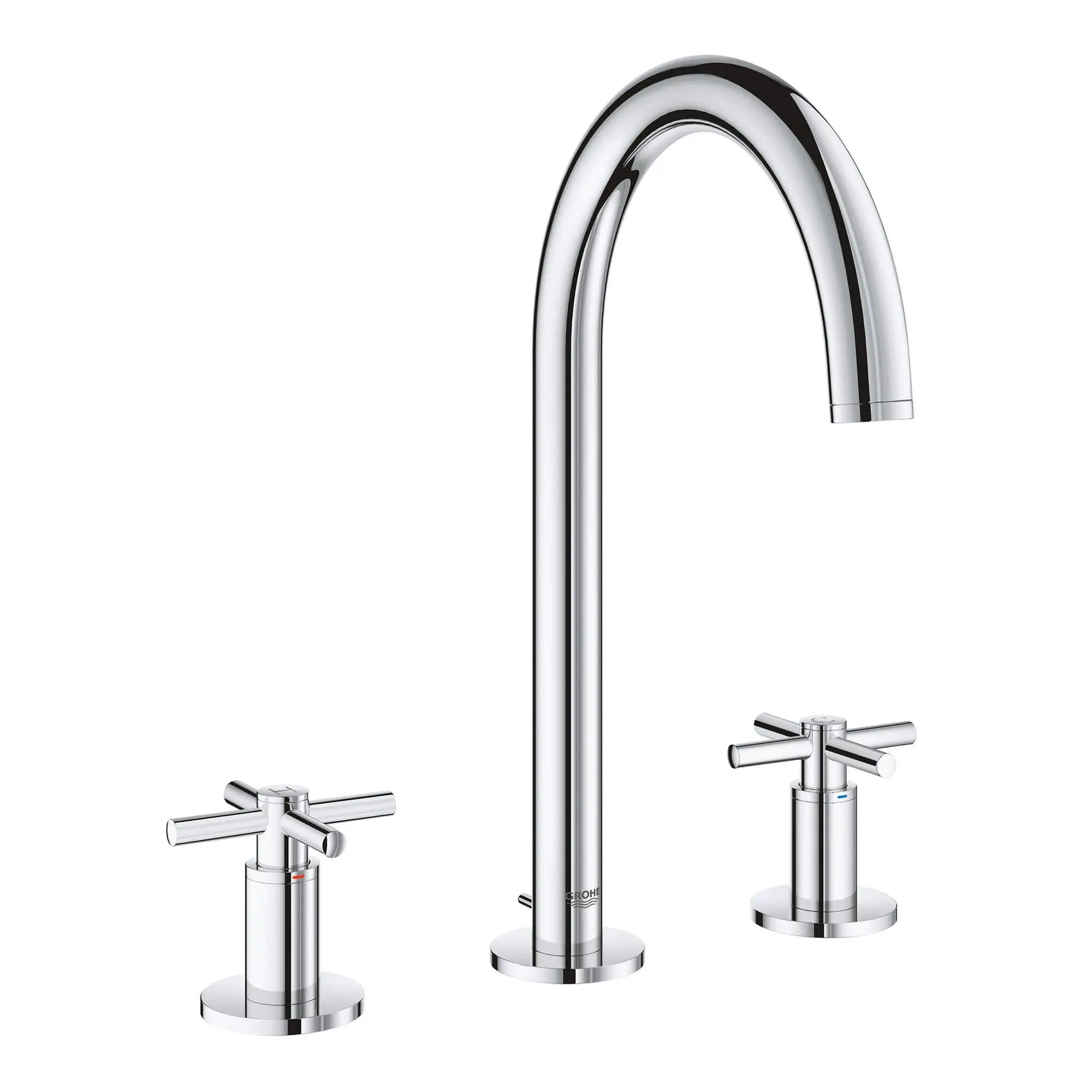 Manettes en croix (la paire) // CHROME STARLIGHT GROHE // 12254_18026003-atrio-cross-handles-starlight-chrome-2_0_CDNwebp.webp
