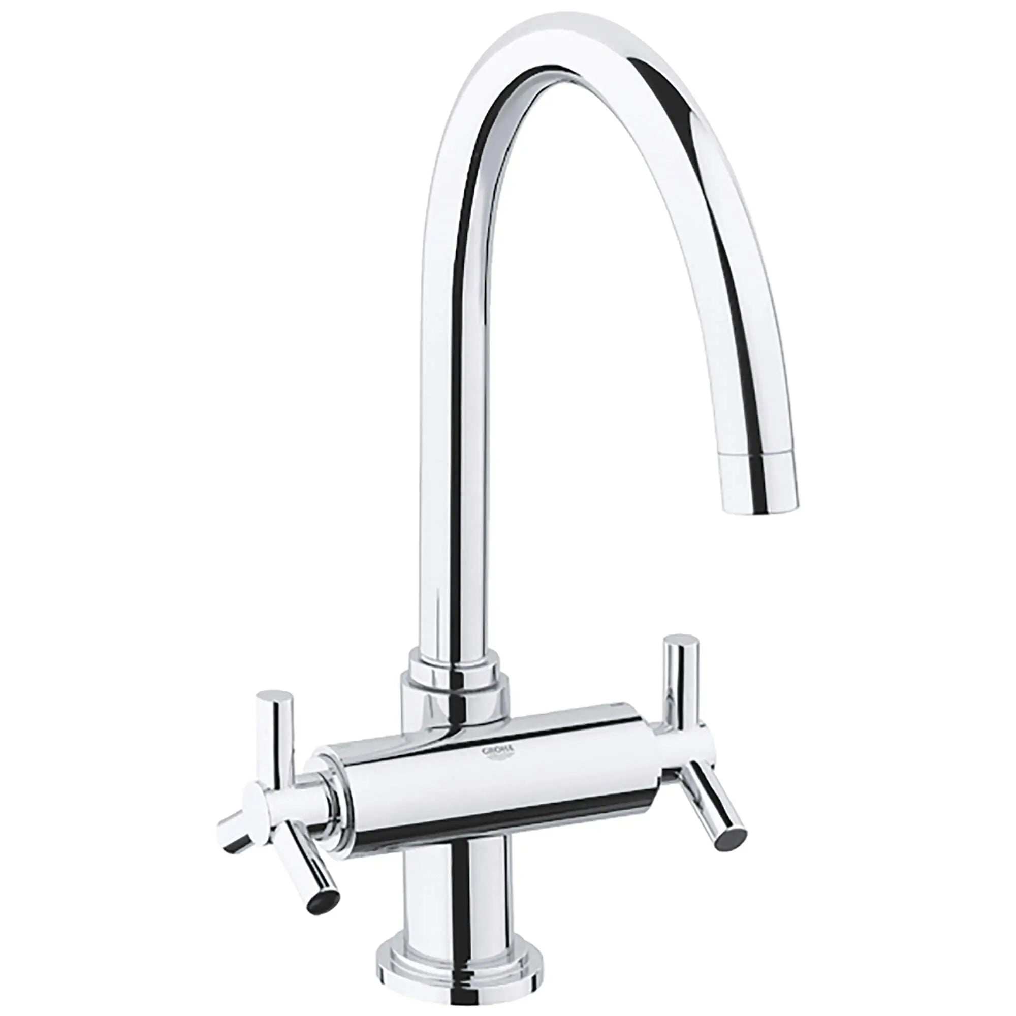 Manettes en croix (la paire) // CHROME STARLIGHT GROHE // 12256_18026000-atrio-trio-spoke-handles-starlight-chrome_0_CDNwebp.webp
