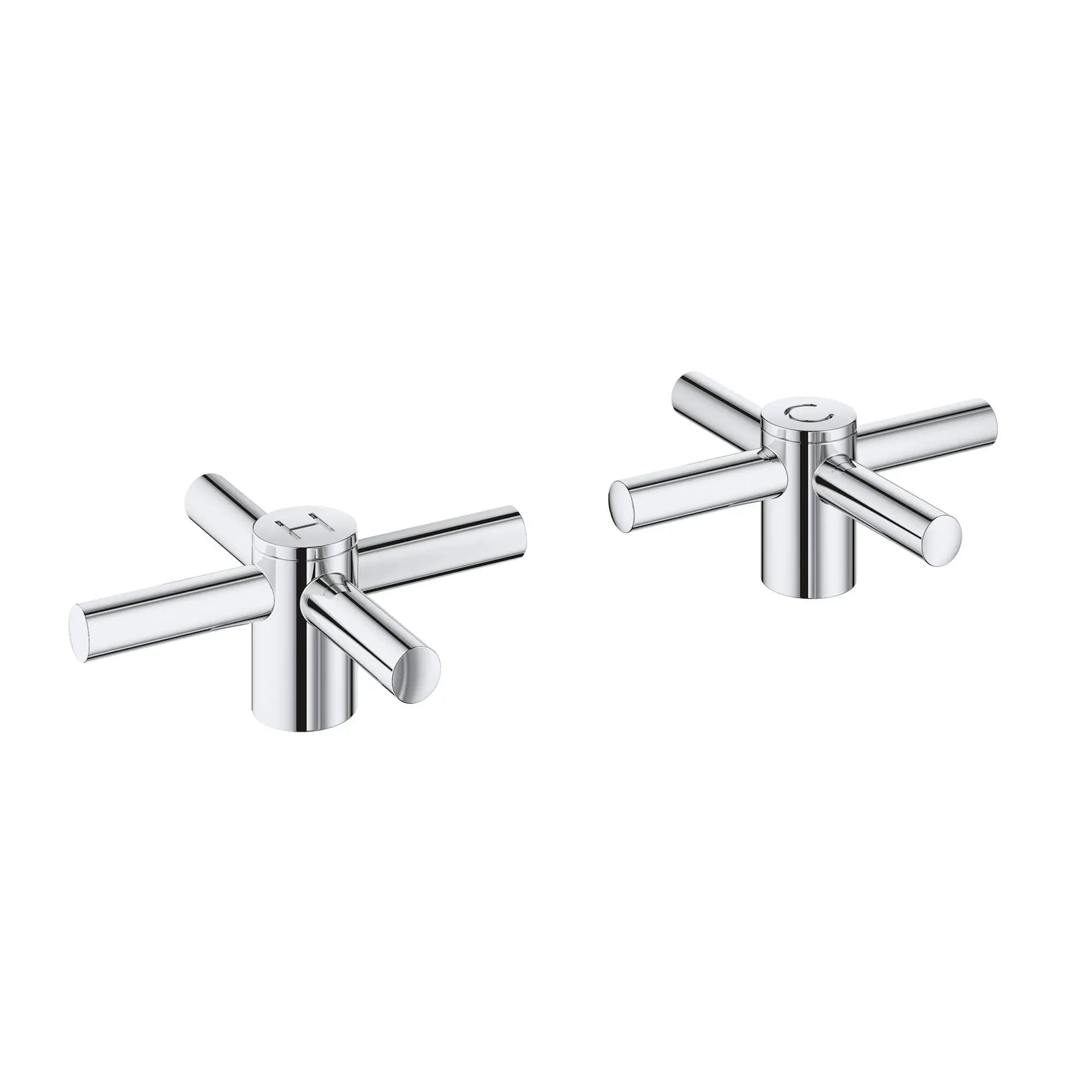 Manettes en croix (la paire) // CHROME STARLIGHT GROHE // 12258_18026003-atrio-cross-handles-starlight-chrome-4_0_CDNwebp.webp
