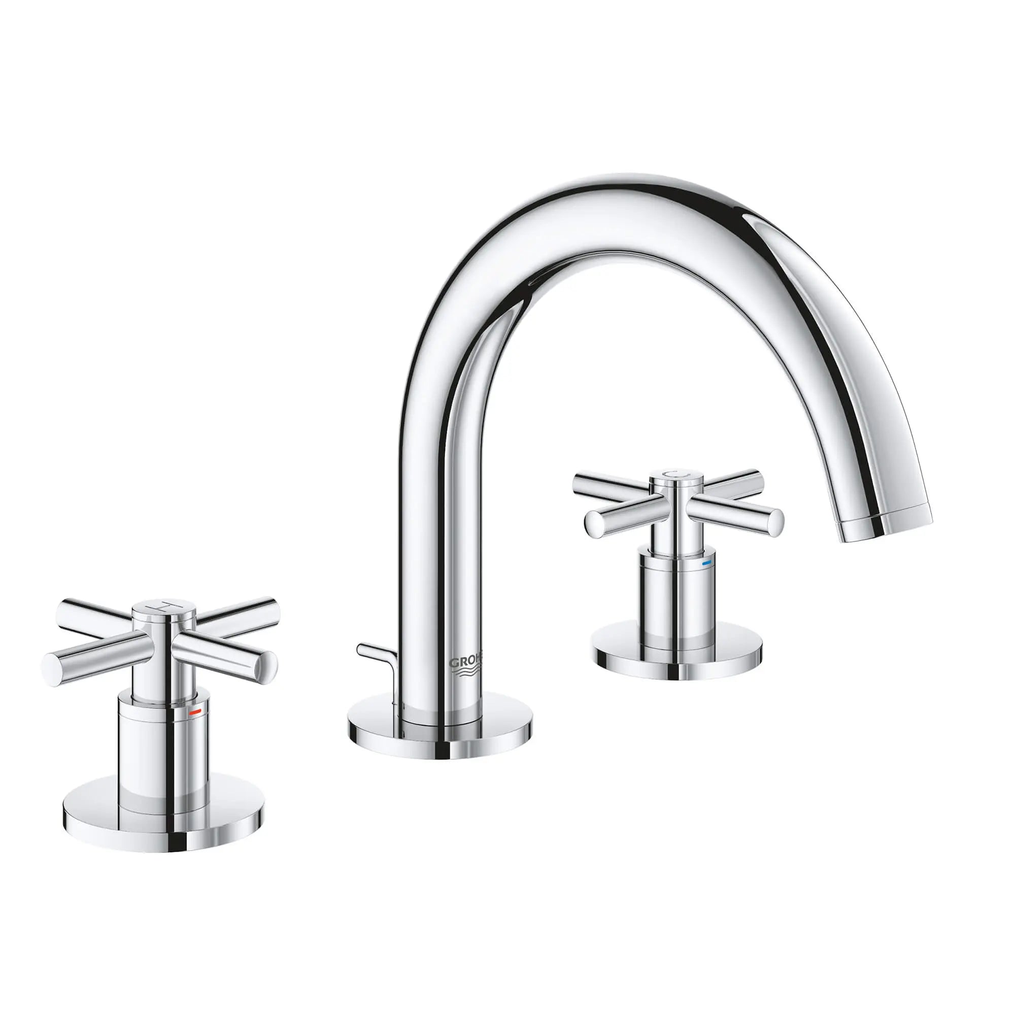 Manettes en croix (la paire) // CHROME STARLIGHT GROHE // 12259_18026003-atrio-cross-handles-starlight-chrome-3_0_CDNwebp.webp