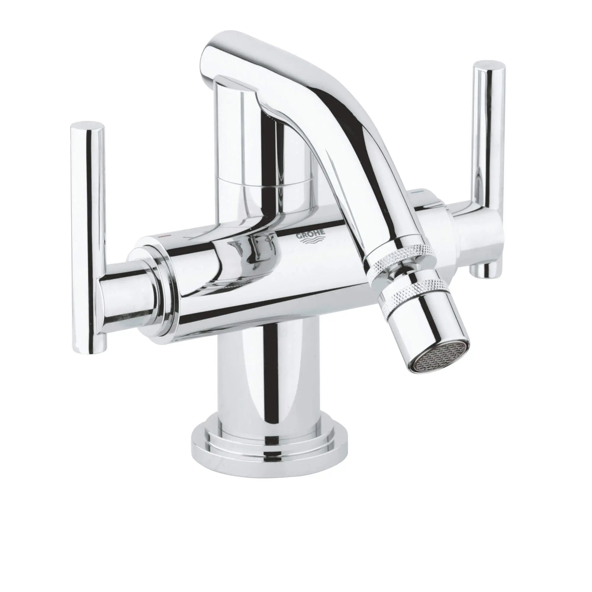 Manettes-leviers (la paire) // CHROME STARLIGHT GROHE // 12279_18027000-atrio-handle-starlight-chrome-4_0_CDNwebp.webp