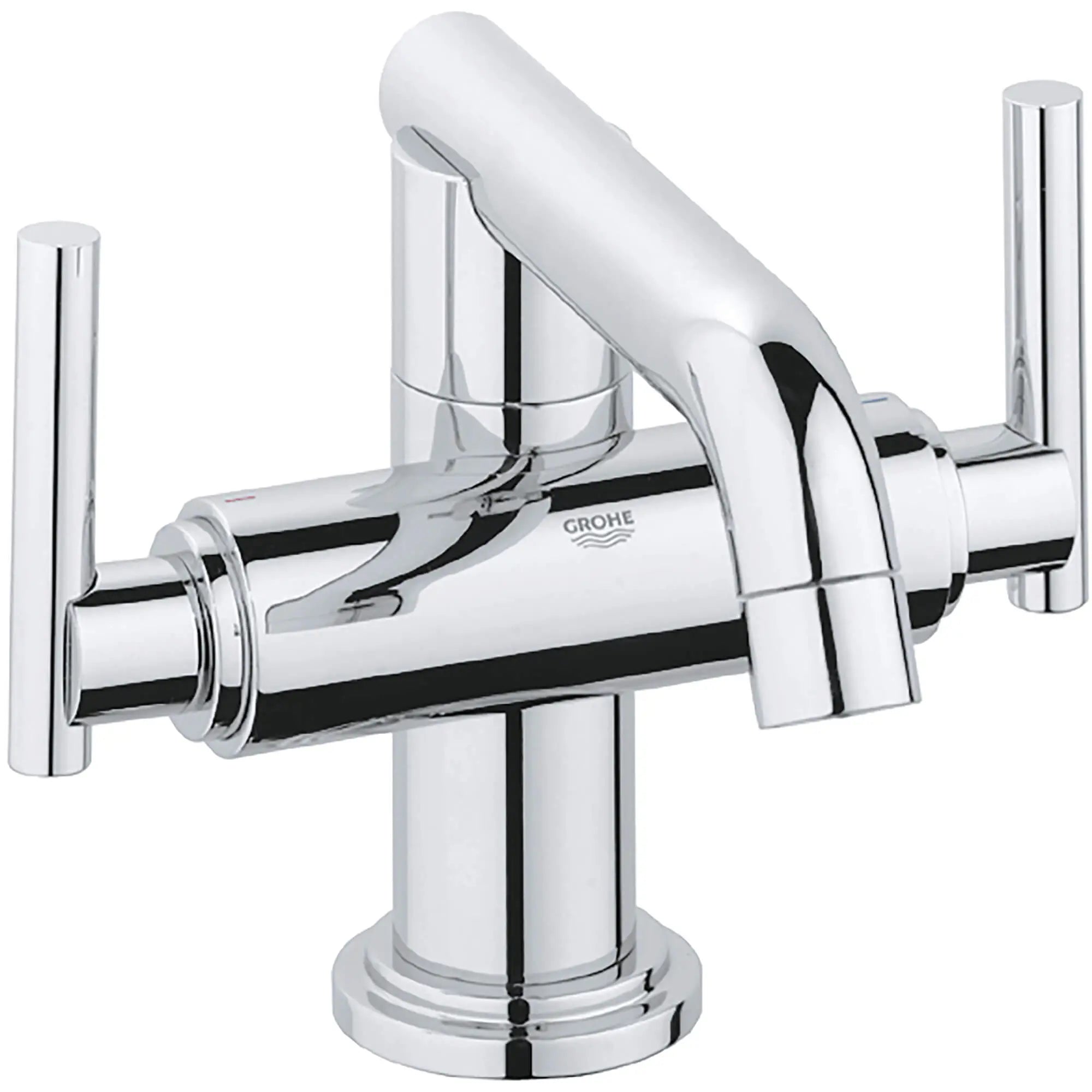 Manettes-leviers (la paire) // CHROME STARLIGHT GROHE // 12280_18027000-atrio-handle-starlight-chrome-5_0_CDNwebp.webp