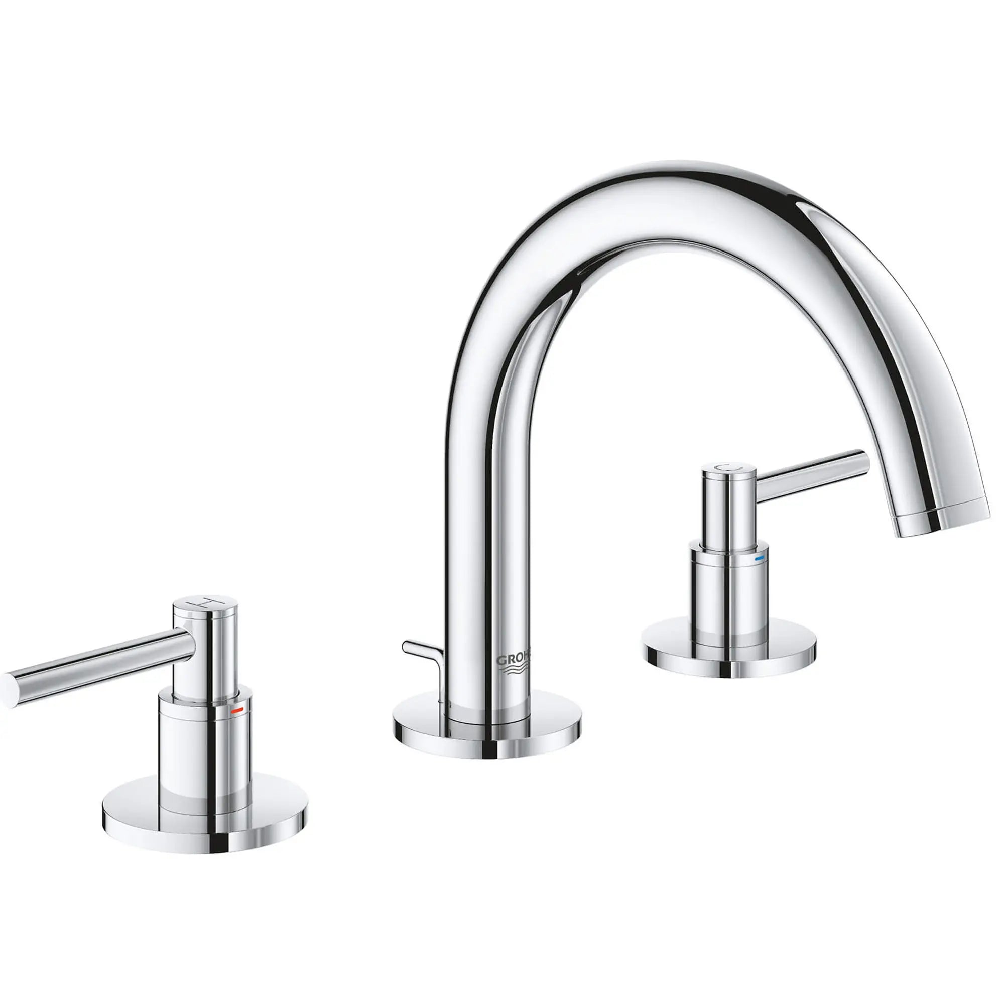Manettes-leviers (la paire) // CHROME STARLIGHT GROHE // 12289_18027003-atrio-lever-handles-starlight-chrome-5_0_CDNwebp.webp