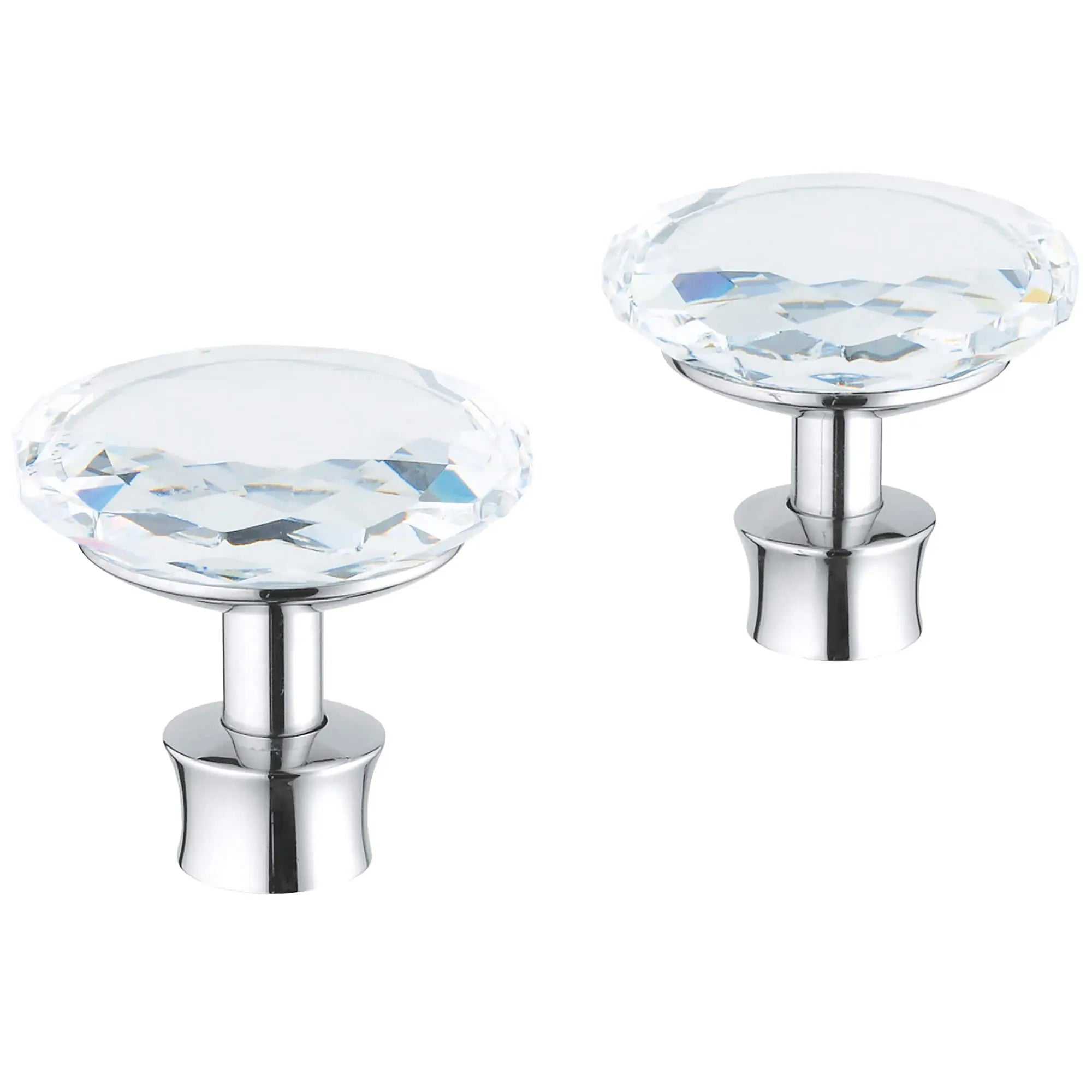 Kensington Manettes en cristal Swarovski (la paire) // GROHE STARLIGHT CHROME/SWAROVSKI® CRYSTAL // 12360_18086vp0-kensington-round-handle-chrome-swarovski-crystal_0_CDNwebp.webp