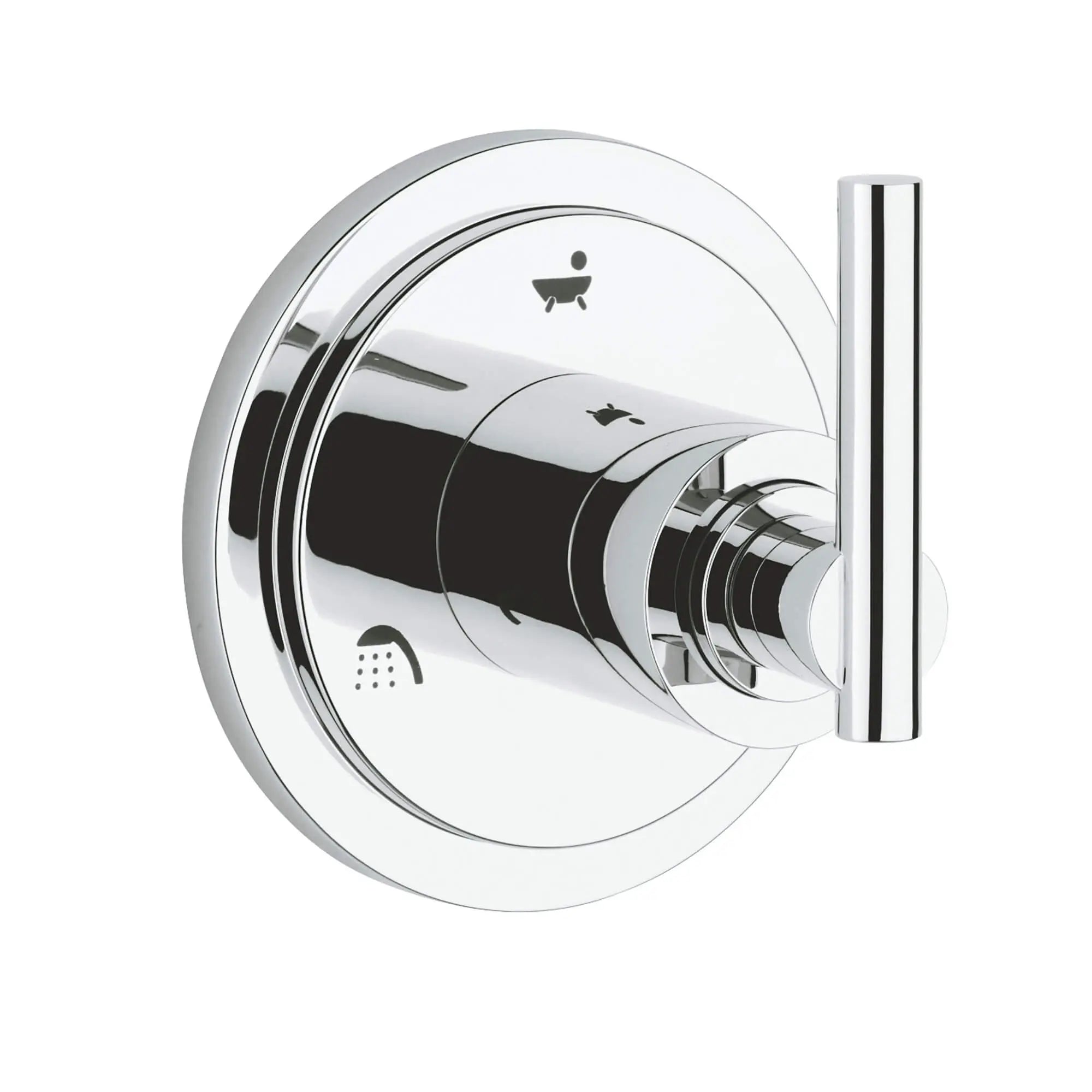 Garniture d’inverseur à 3 voies // CHROME STARLIGHT GROHE // 12479_19181000-atrio-3-way-diverter-trim-starlight-chrome_0_CDNwebp.webp