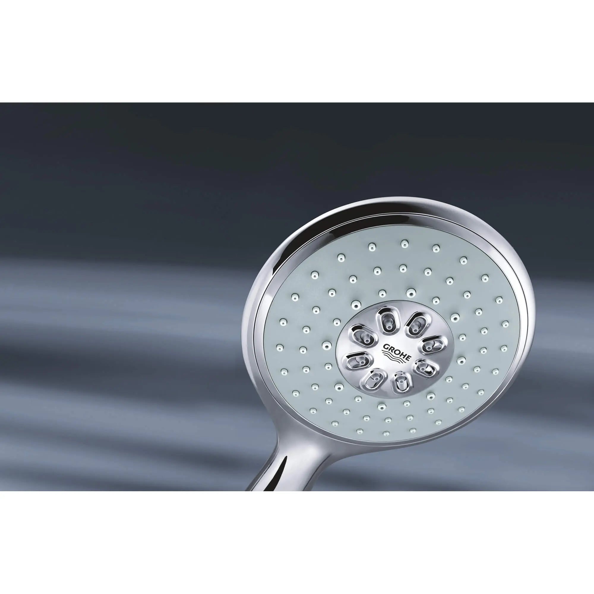 Power&Soul Contemporary 130 Douchette - 4 jets d’aspersion // CHROME STARLIGHT GROHE // 1247_27673000-hand-shower-4-sprays-spray-plate-night-time-grey-enviro-16_0_CDNwebp.webp