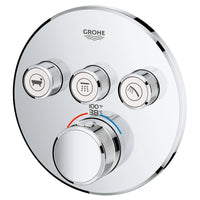 [29138000] Triple Function Thermostatic Valve Trim - GROHE StarLight Chrome