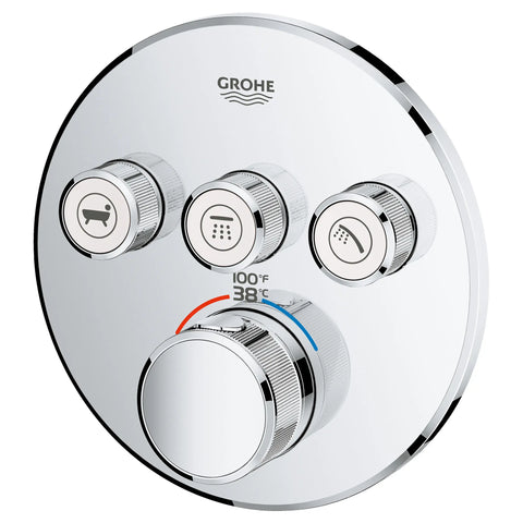 GrohTherm SmartControl Garniture de valve thermostatique à fonction triple - Chrome StarLight GROHE