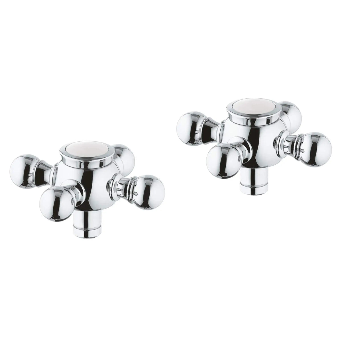 Geneva Manettes en croix // CHROME STARLIGHT GROHE // 12516_19207000-Geneva-Cross_Handle_0_CDNwebp.webp