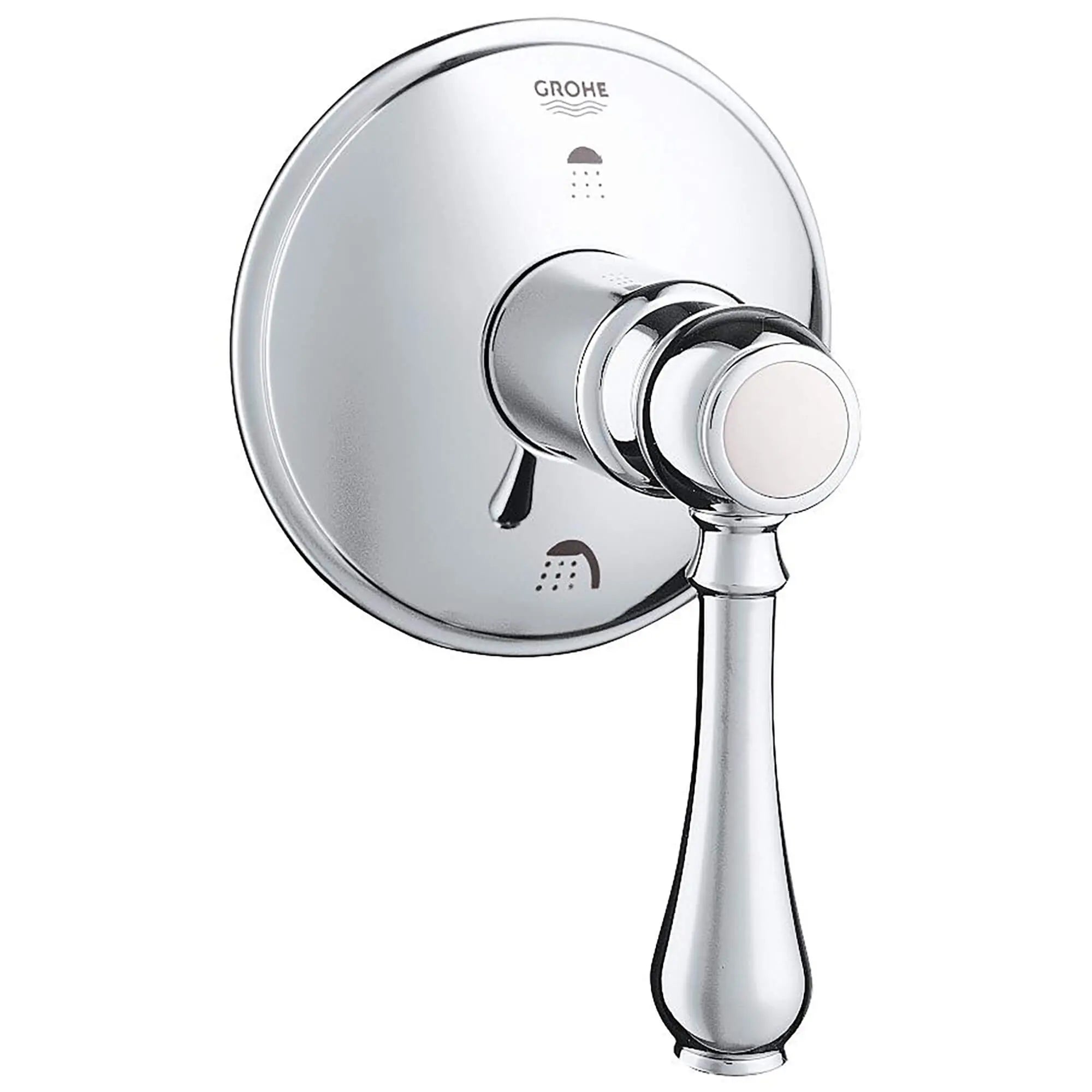 Geneva Garniture d’inverseur à 2 voies (pomme de douche / douchette) // CHROME STARLIGHT GROHE // 12541_19220000-Geneva-2-Way_Diverter_0_CDNwebp.webp