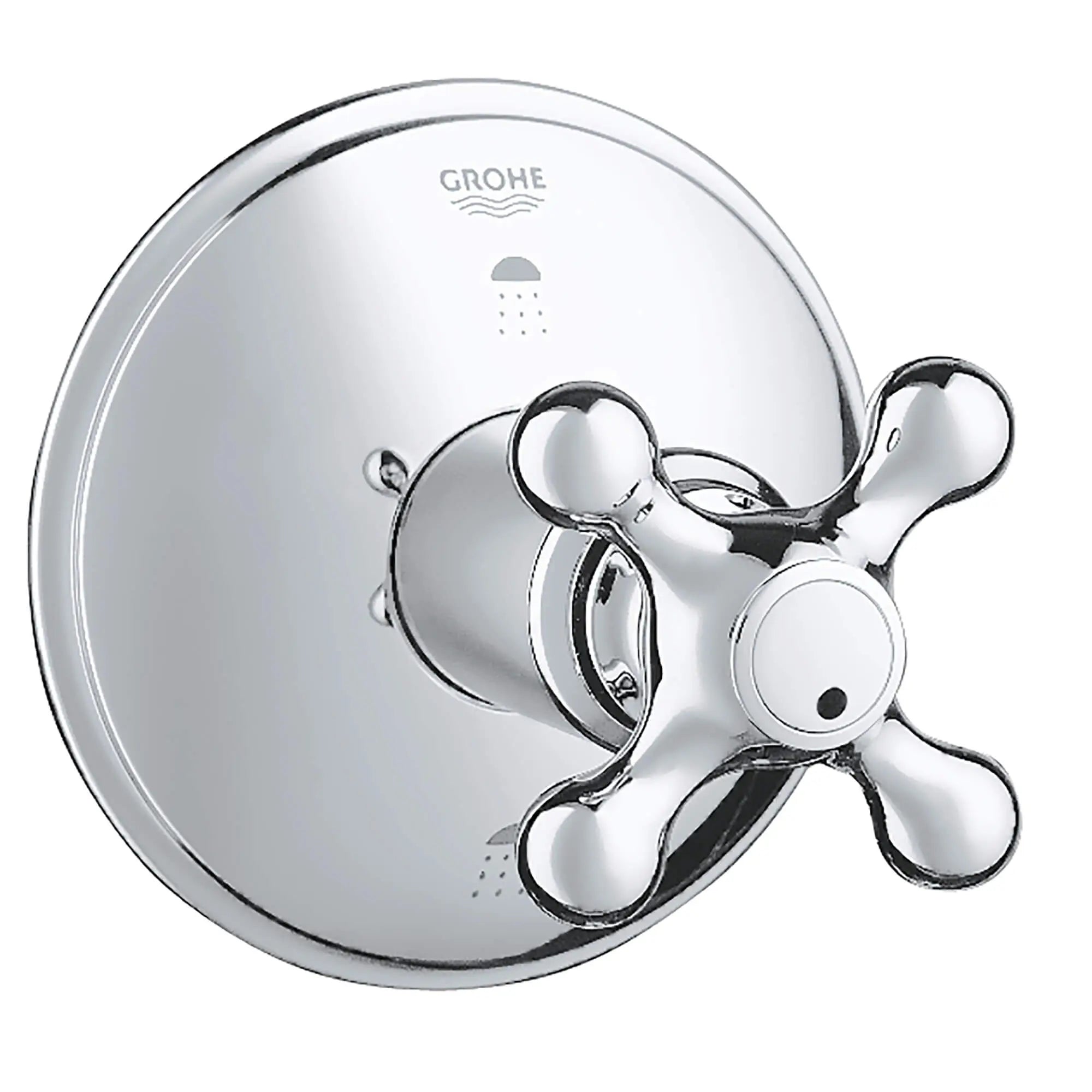 Seabury Garniture d’inverseur à 2 voies (pomme de douche / douchette) // CHROME STARLIGHT GROHE // 12549_19222000-seabury-2-way-diverter-starlight-chrome_0_CDNwebp.webp