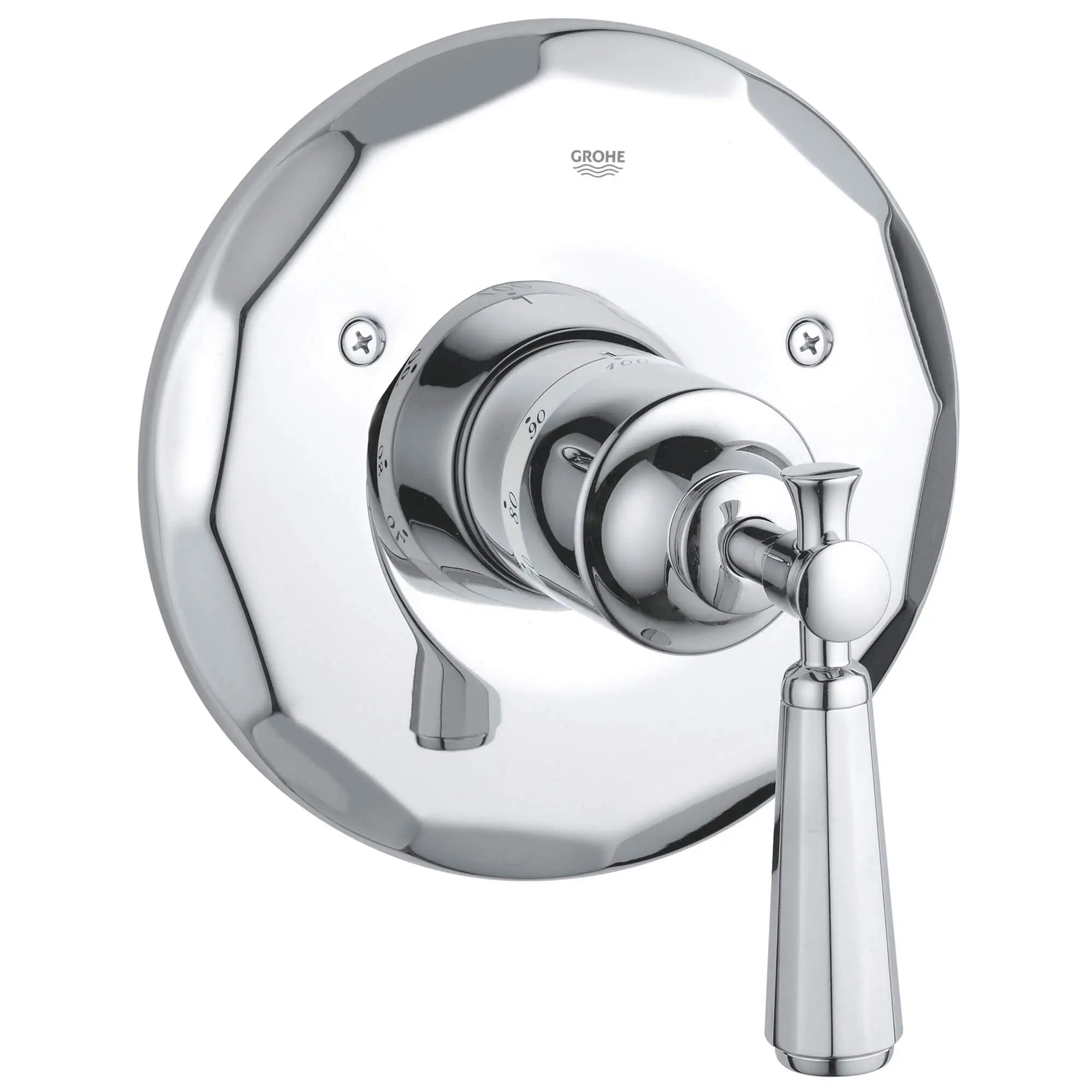 Kensington Garniture de valve thermostatique // CHROME STARLIGHT GROHE // 12571_19266000-kensington-thermostat-trim-starlight-chrome_0_CDNwebp.webp