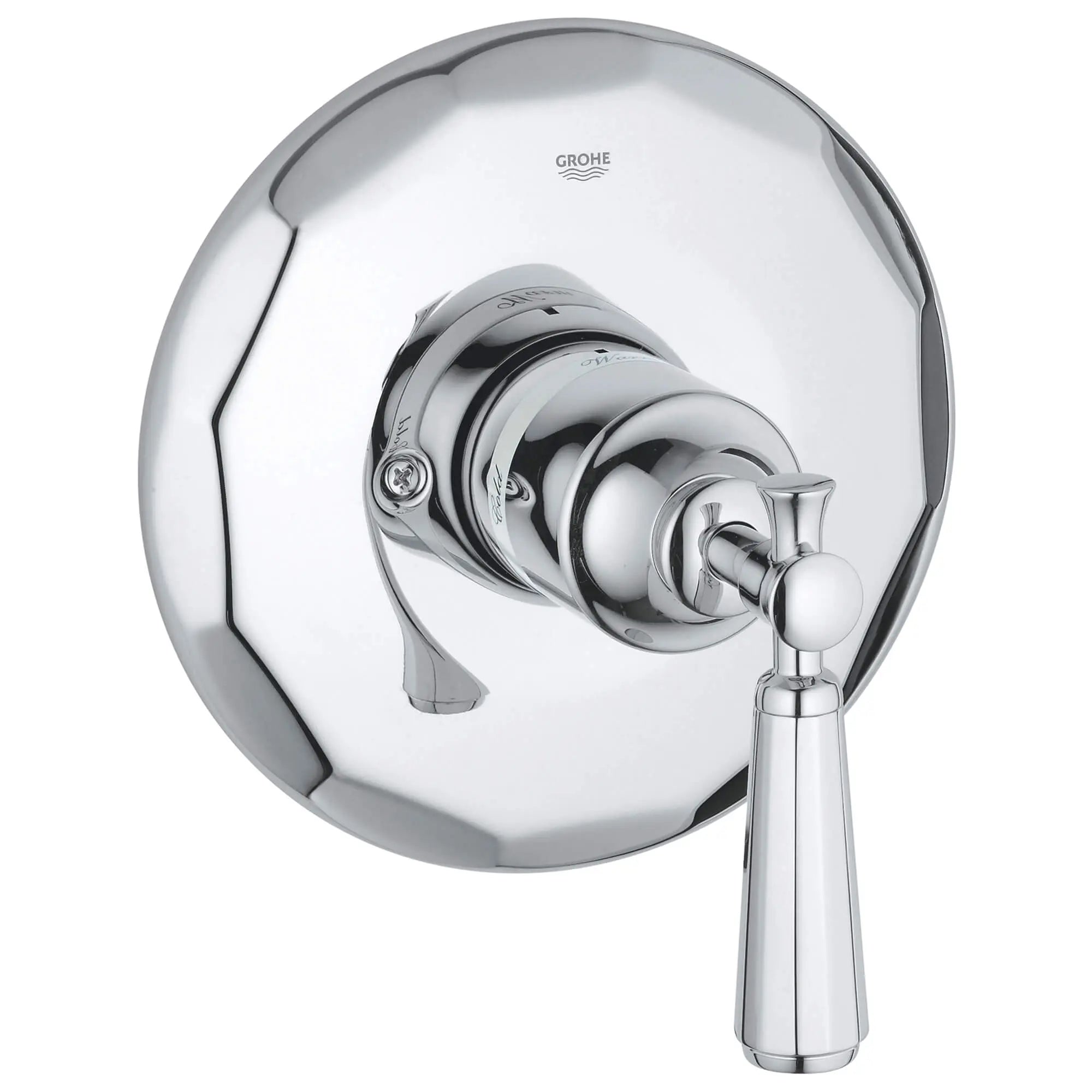 Kensington Garniture d’obturateur régulateur de pression // CHROME STARLIGHT GROHE // 12572_19267000-kensington-pressure-balance-valve-trim-starlight-chrome_0_CDNwebp.webp