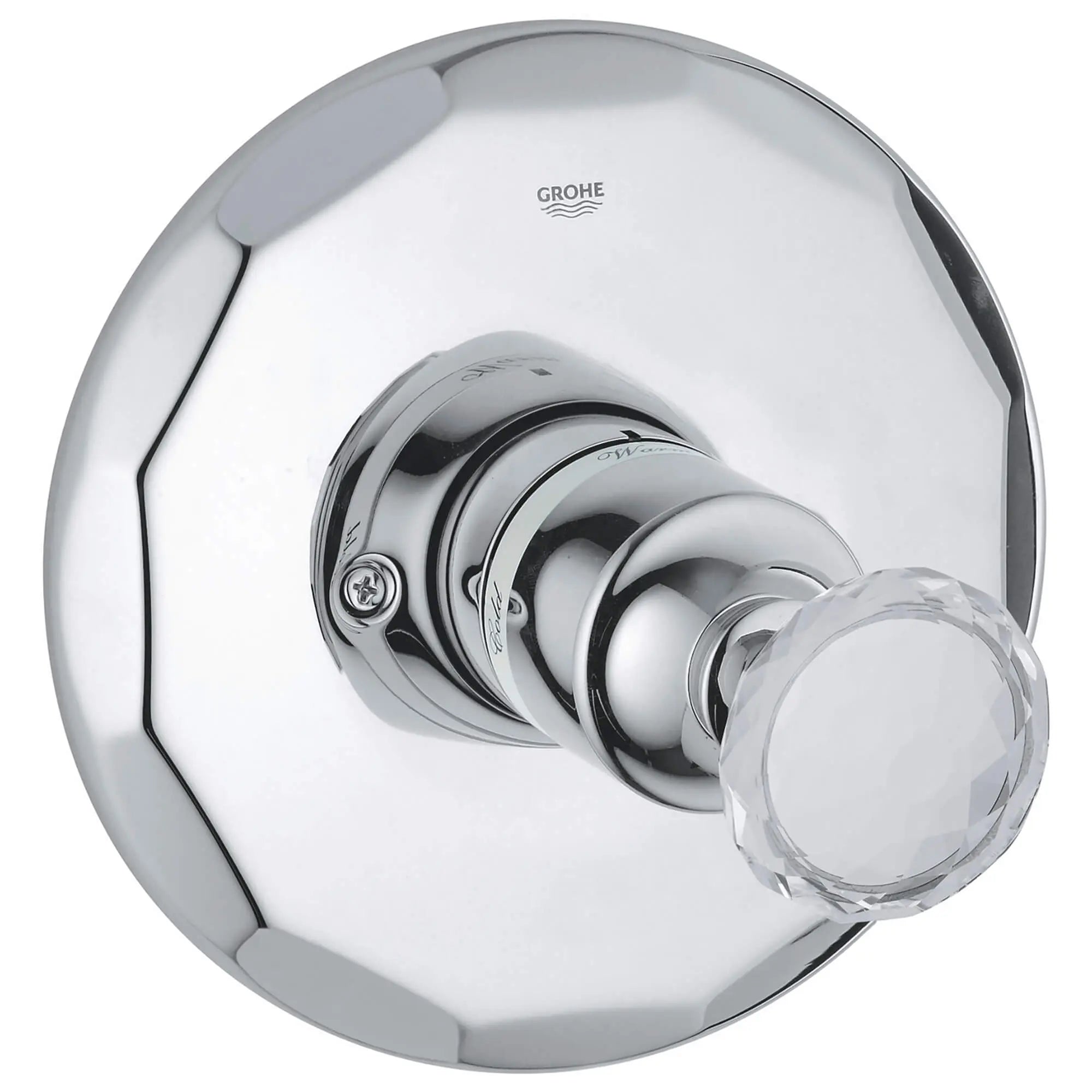 Kensington Garniture d’obturateur régulateur de pression // GROHE STARLIGHT CHROME/SWAROVSKI® CRYSTAL // 12577_19268vp0-kensington-pressure-balance-valve-trim-chrome-swarovski-crystal_0_CDNwebp.webp