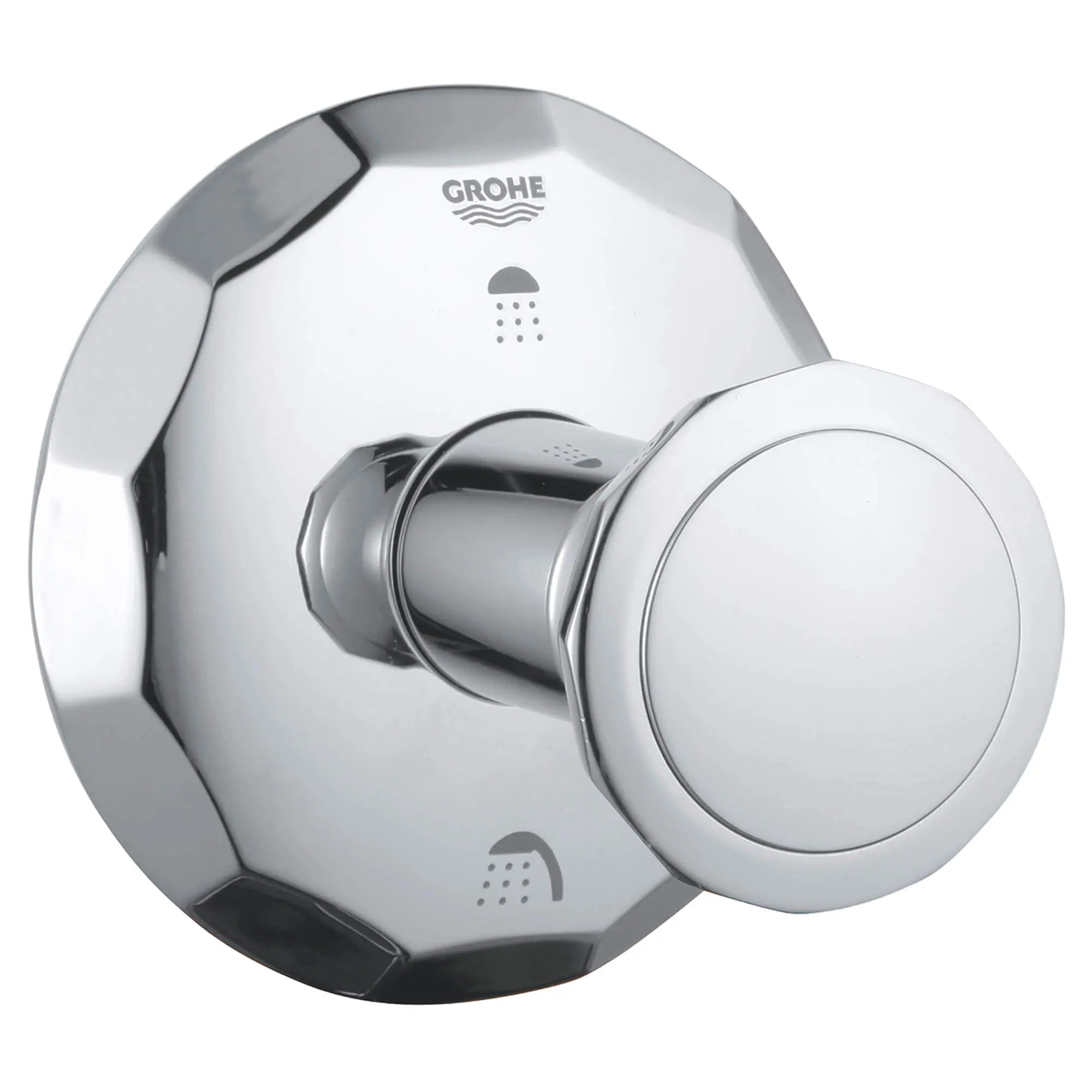 Kensington Garniture d’inverseur à 2 voies (pomme de douche / douchette) // CHROME STARLIGHT GROHE // 12583_19271000-kensington-2-way-diverter-starlight-chrome_0_CDNwebp.webp