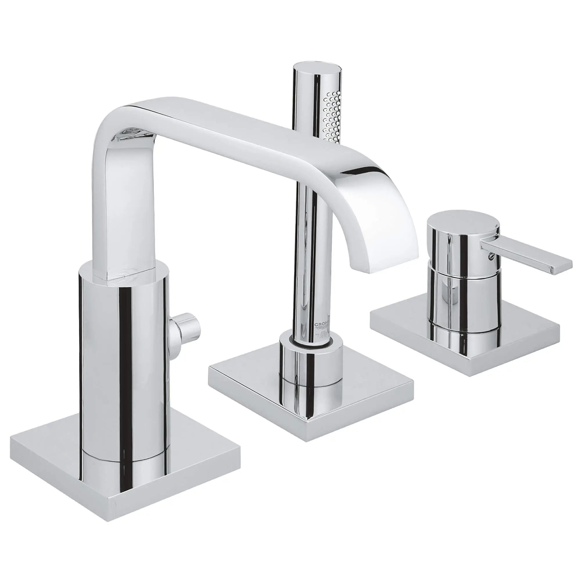 Robinet de bain avec douchette // CHROME STARLIGHT GROHE // 12608_19302000-allure-roman-bathtub-faucet-with-hand-shower-starlight-chrome_0_CDNwebp.webp