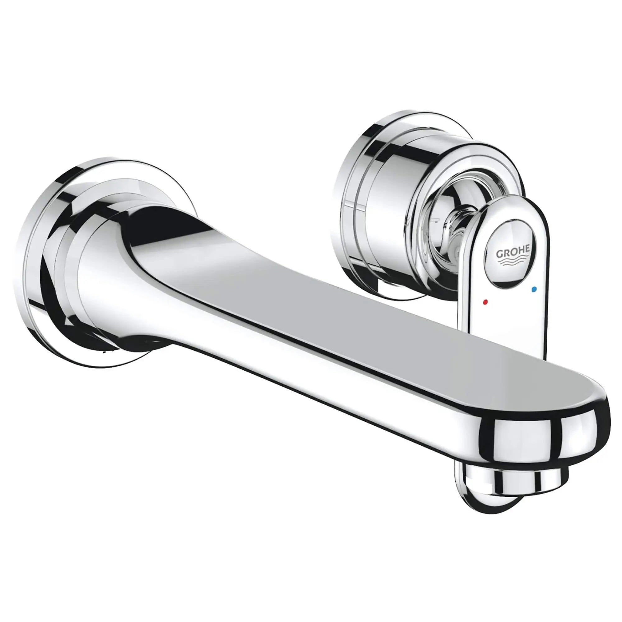 Mitigeur monocommande 2 trous lavabo // CHROME STARLIGHT GROHE // 12641_19343000-Veris-Single-Hole_Two-Handle_Bathroom_Faucet_0_CDNwebp.webp