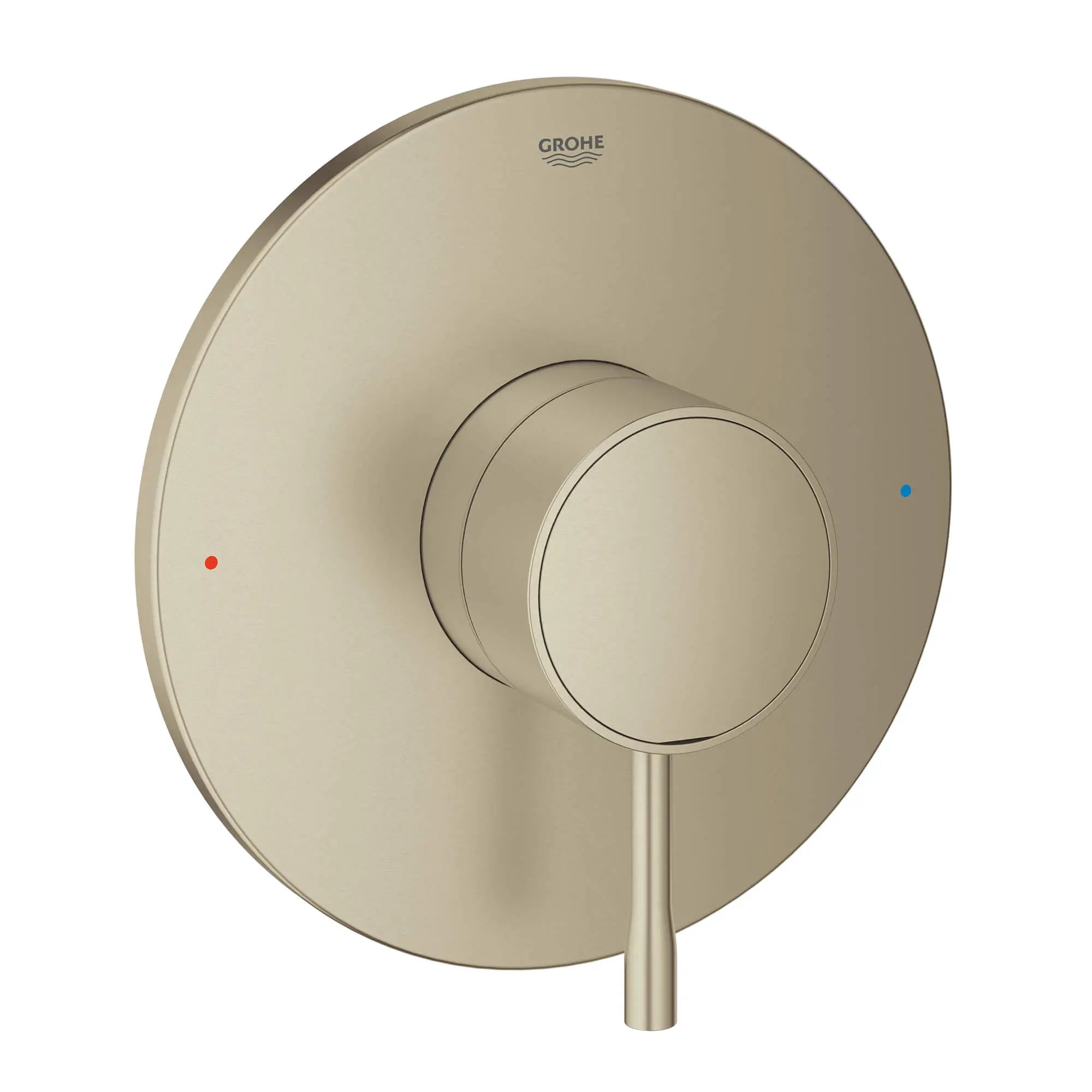 GrohFlex Essence Garniture d’obturateur régulateur de pression à fonction simple avec module de contrôle // NICKEL BROSSÉ INFINITYFINISH // 12650_19347en1-essence-pressure-balance-valve-trim-brushed-nickel-infinityfinish_0_CDNwebp.webp