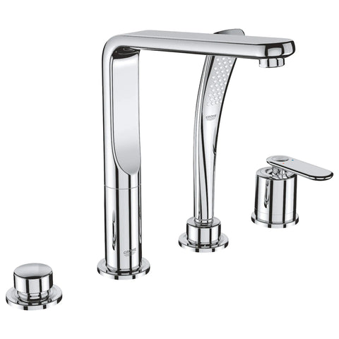 Facade pour combiné monocommande 4 trous -montage sur banquette - Chrome StarLight GROHE