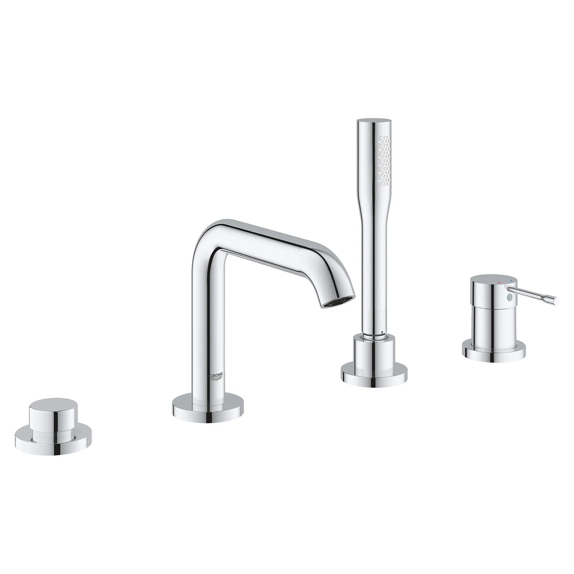 Essence Robinet de bain avec douchette // CHROME STARLIGHT GROHE // 12714_19578001-essence-four-hole-bathtub-faucet-with-handshower-starlight-chrome_0_CDNwebp.webp