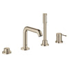 [19578BEA] 4-Hole Single-Handle Deck Mount Roman Tub Faucet with 1.75 GPM (6.6 L/min) Hand Shower - GROHE StarLight Chrome