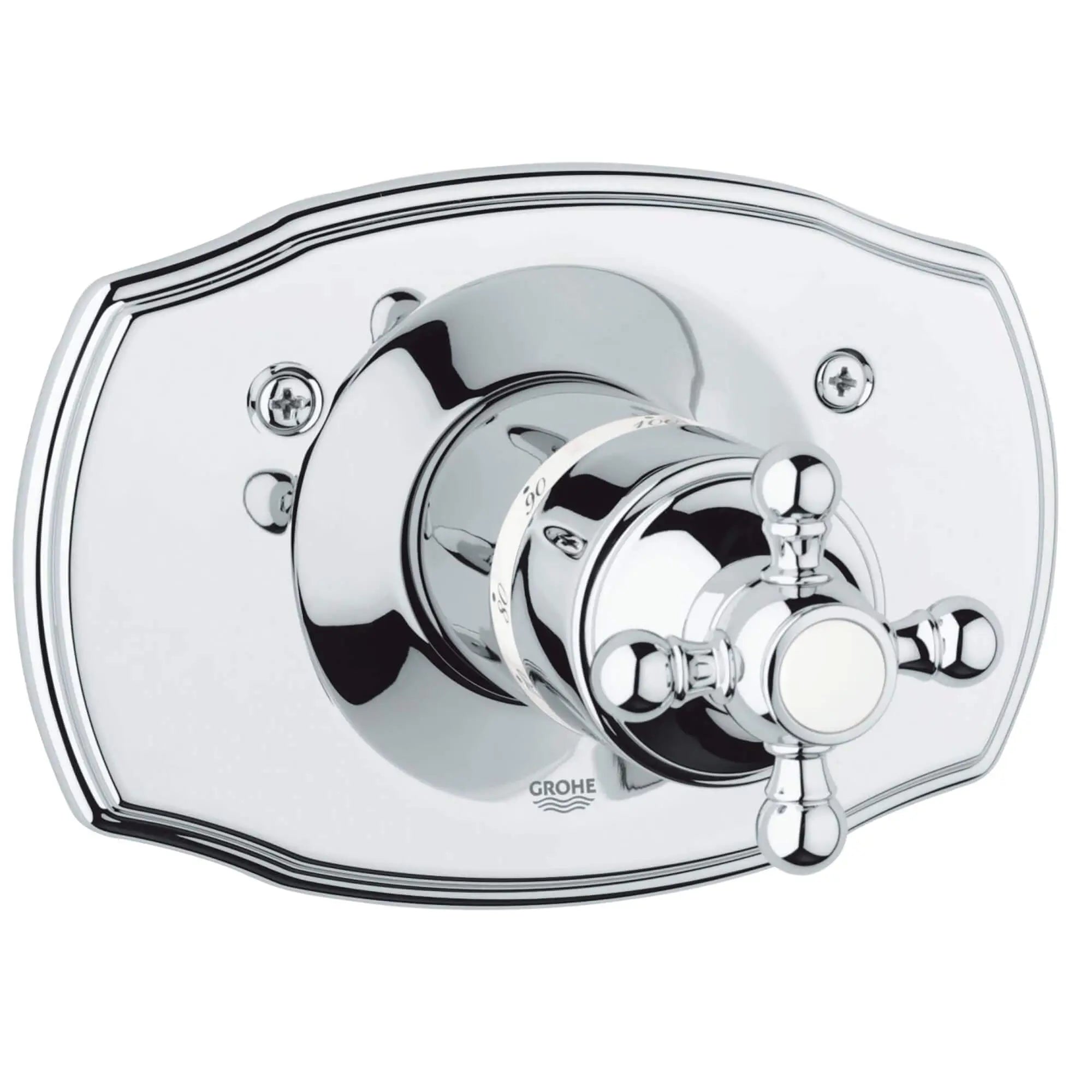Facade de Mitigeur thermostatique // CHROME STARLIGHT GROHE // 12739_19615000-Geneva-Thermostat_Trim_0_CDNwebp.webp