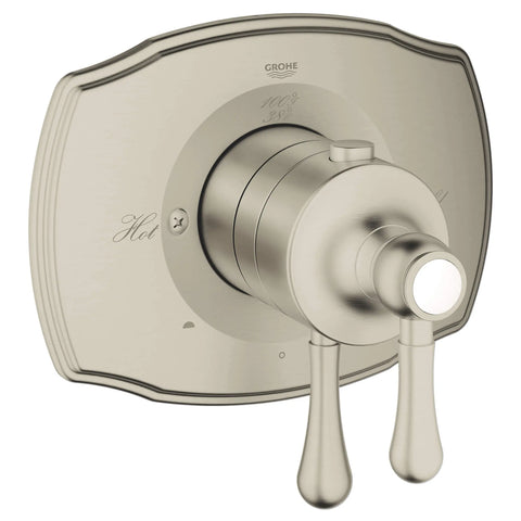 GrohFlex Authentic Garniture de valve thermostatique à fonction simple avec module de contrôle - Nickel brossé InfinityFinish