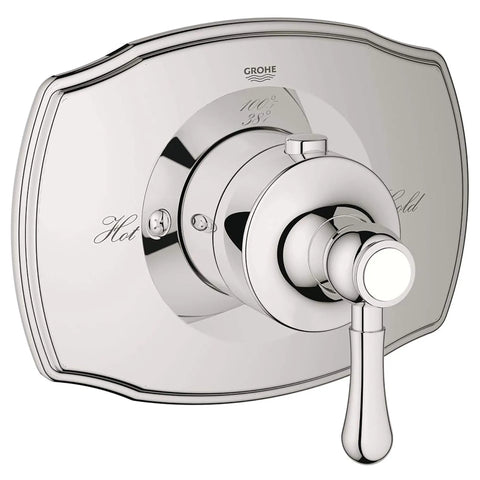 GrohFlex Authentic Garniture de valve thermostatique pour douche personnalisée avec module de contrôle - Nickel poli  InfinityFinish