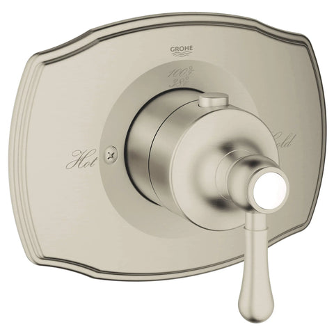 GrohFlex Authentic Garniture de valve thermostatique pour douche personnalisée avec module de contrôle - Nickel brossé InfinityFinish