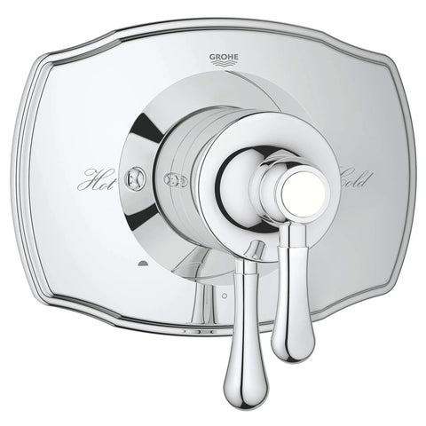 GrohFlex Authentic Garniture d’obturateur régulateur de pression à fonction double avec module de contrôle - Chrome StarLight GROHE