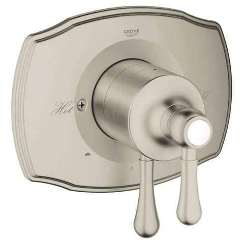 GrohFlex Authentic Garniture d’obturateur régulateur de pression à fonction double avec module de contrôle - Nickel brossé InfinityFinish