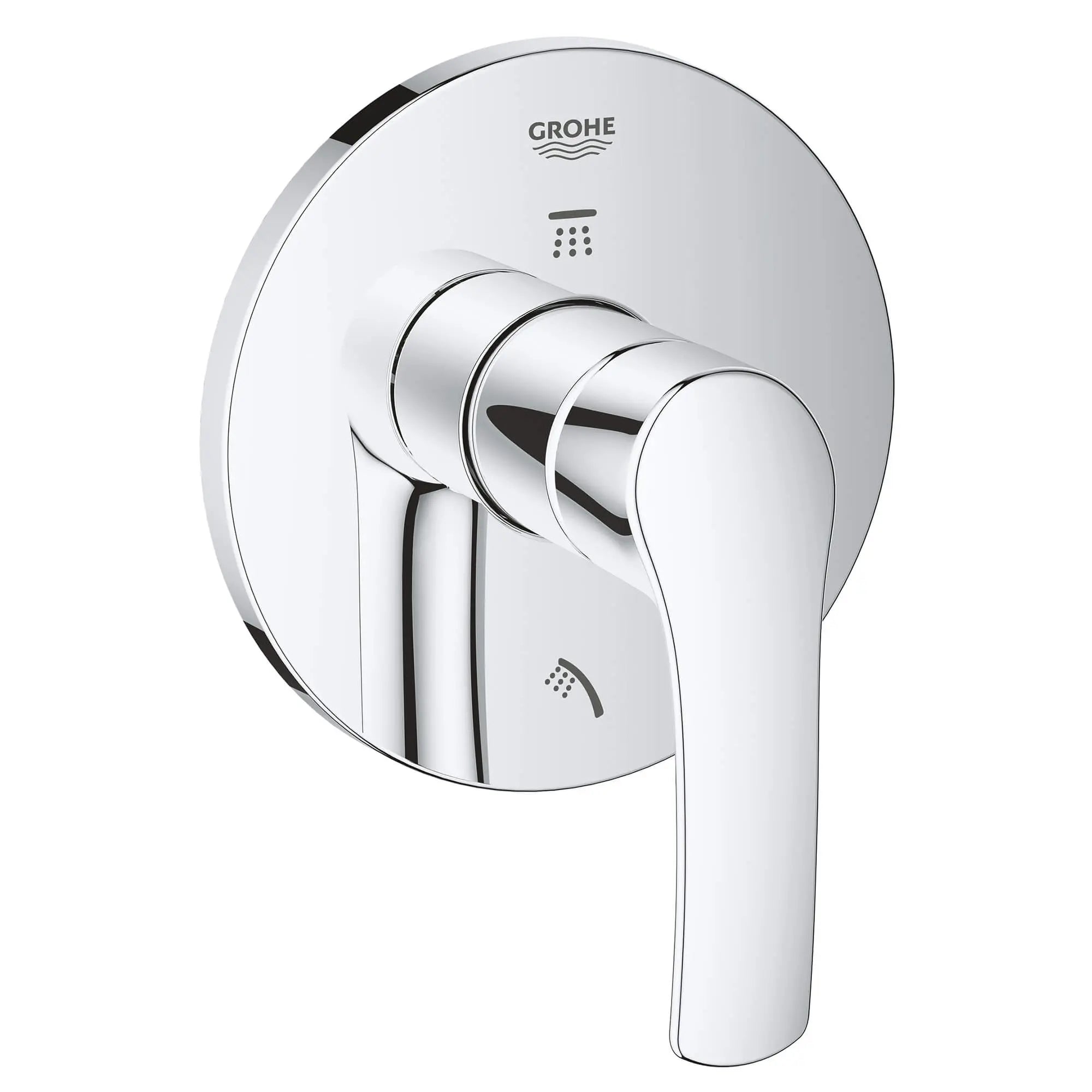 Eurosmart Garniture d’inverseur à 2 voies // CHROME STARLIGHT GROHE // 13022_19970002-eurosmart-2-way-diverter-trim-starlight-chrome_0_CDNwebp.webp