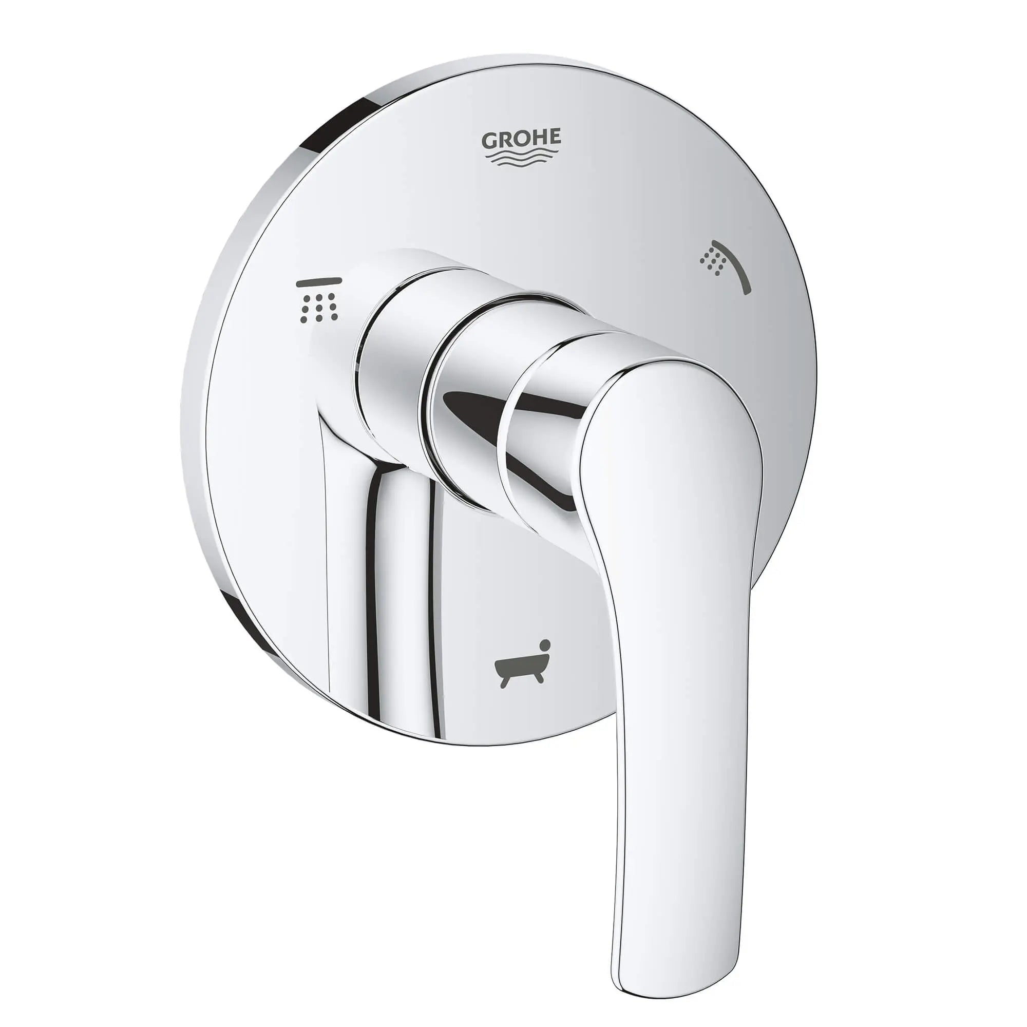Eurosmart Garniture d’inverseur à 3 voies // CHROME STARLIGHT GROHE // 13023_19972002-eurosmart-3-way-diverter-trim-starlight-chrome_0_CDNwebp.webp