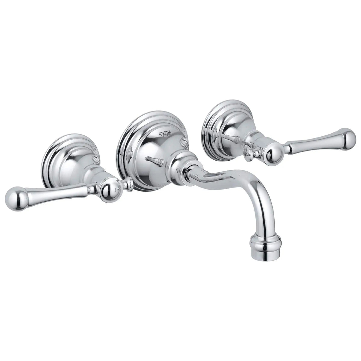 Robinetterie 3-trous pour lavabo // CHROME STARLIGHT GROHE // 13106_2013500A-Bridgeford-8_Widespread_Two-Handle_Bathroom_Faucet_0_CDNwebp.webp