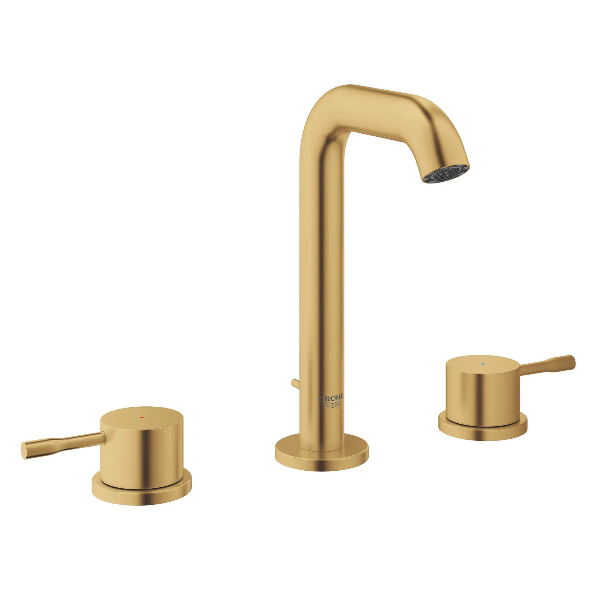 Robinet moyen pour salle de bain, 8 po, 2 poignées, 4,5 L/min (1,2 gpm) // AUBE FRAÎCHE BROSSÉ // 13166_20297gna-essence-8-inch-widespread-two-handle-bathroom-faucet-m-size-brushed-cool-sunrise_0_CDNwebp.webp