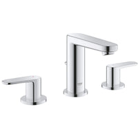 [20302000] S-Size 8 in. Widespread 2-Handle 3-Hole Bathroom Faucet - 1.5 GPM - GROHE StarLight Chrome