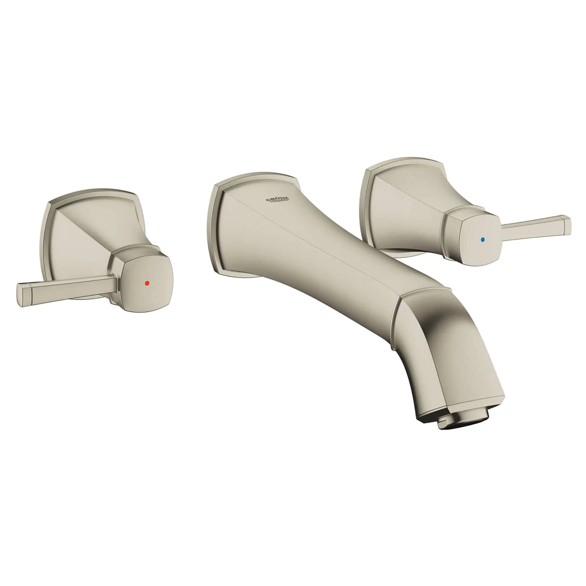 Robinetterie 3-trous pour lavabo Taille M // NICKEL BROSSÉ INFINITYFINISH // 13201_20416EN0-Grandera-8_Widespread_Two-Handle_Bathroom_Faucet_M-Size_0_CDNwebp.webp