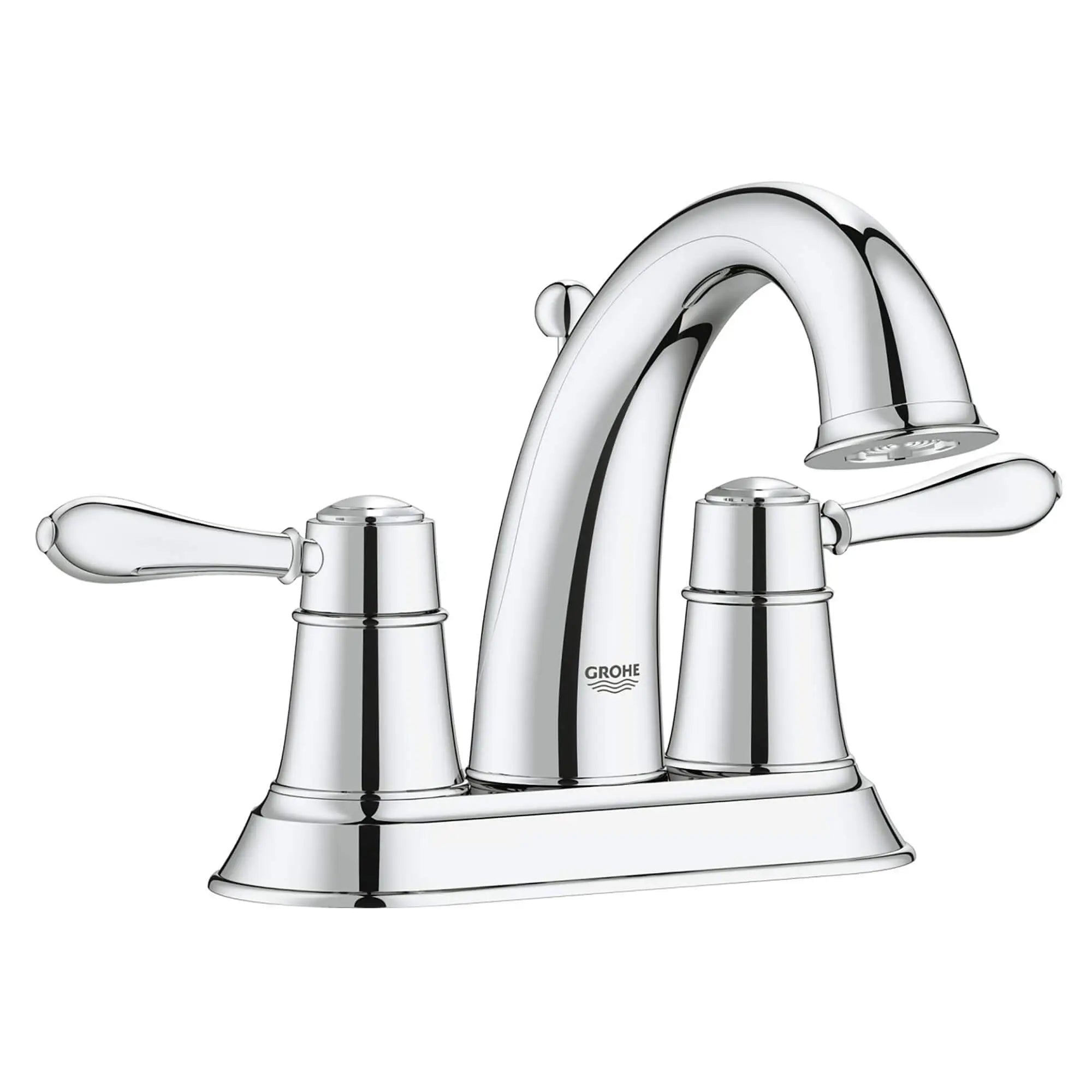Fairborn Robinet à 2 poignées avec entraxe de 4 po // CHROME STARLIGHT GROHE // 13216_2042400A-Fairborn-4_Centerset_Bathroom_Faucet_0_CDNwebp.webp