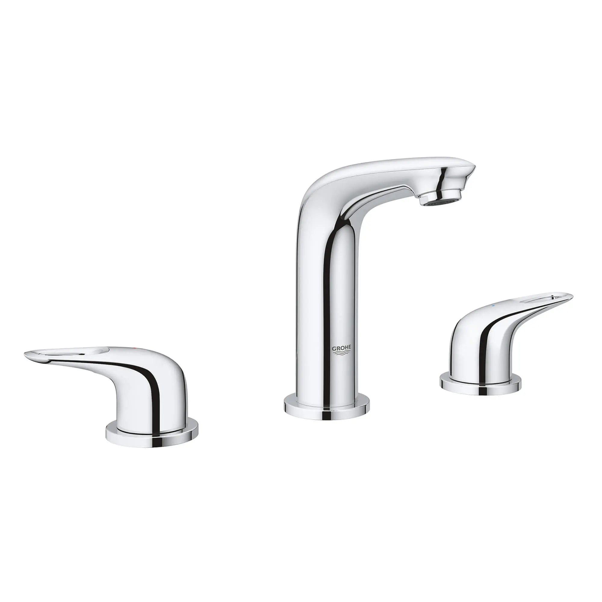 Eurostyle Robinet à grand écartement pour lavabo // CHROME STARLIGHT GROHE // 13252_20486003-eurostyle-8-inch-widespread-two-handle-bathroom-faucet-s-size-starlight-chrome_0_CDNwebp.webp