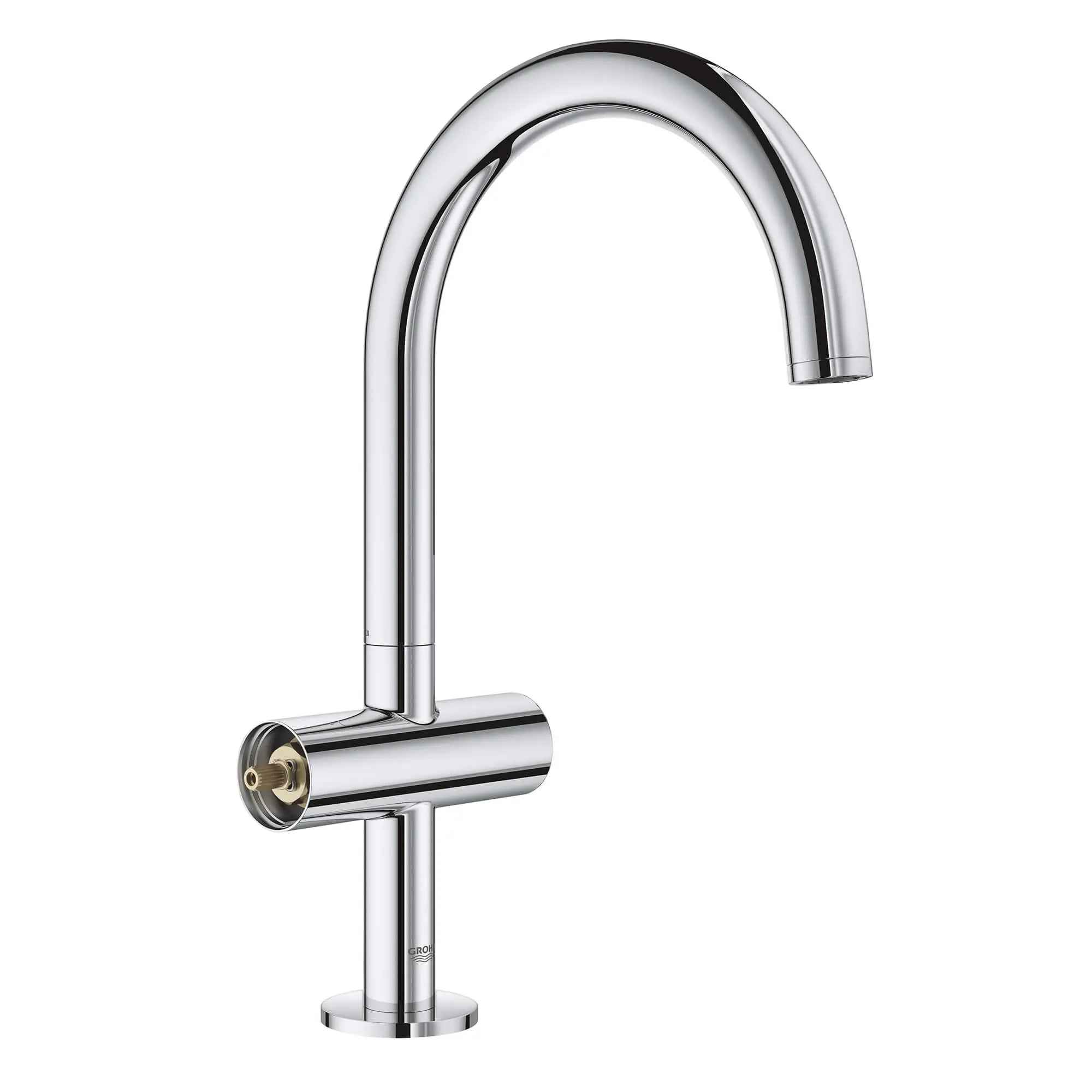 Robinet monotrou à bec haut // CHROME STARLIGHT GROHE // 13310_21027003-atrio-single-hole-bathroom-faucet-l-size-starlight-chrome_0_CDNwebp.webp