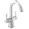 [21108000] 2-Handle Single-Hole High Arc Bathroom Faucet - Brushed Nickel InfinityFinish