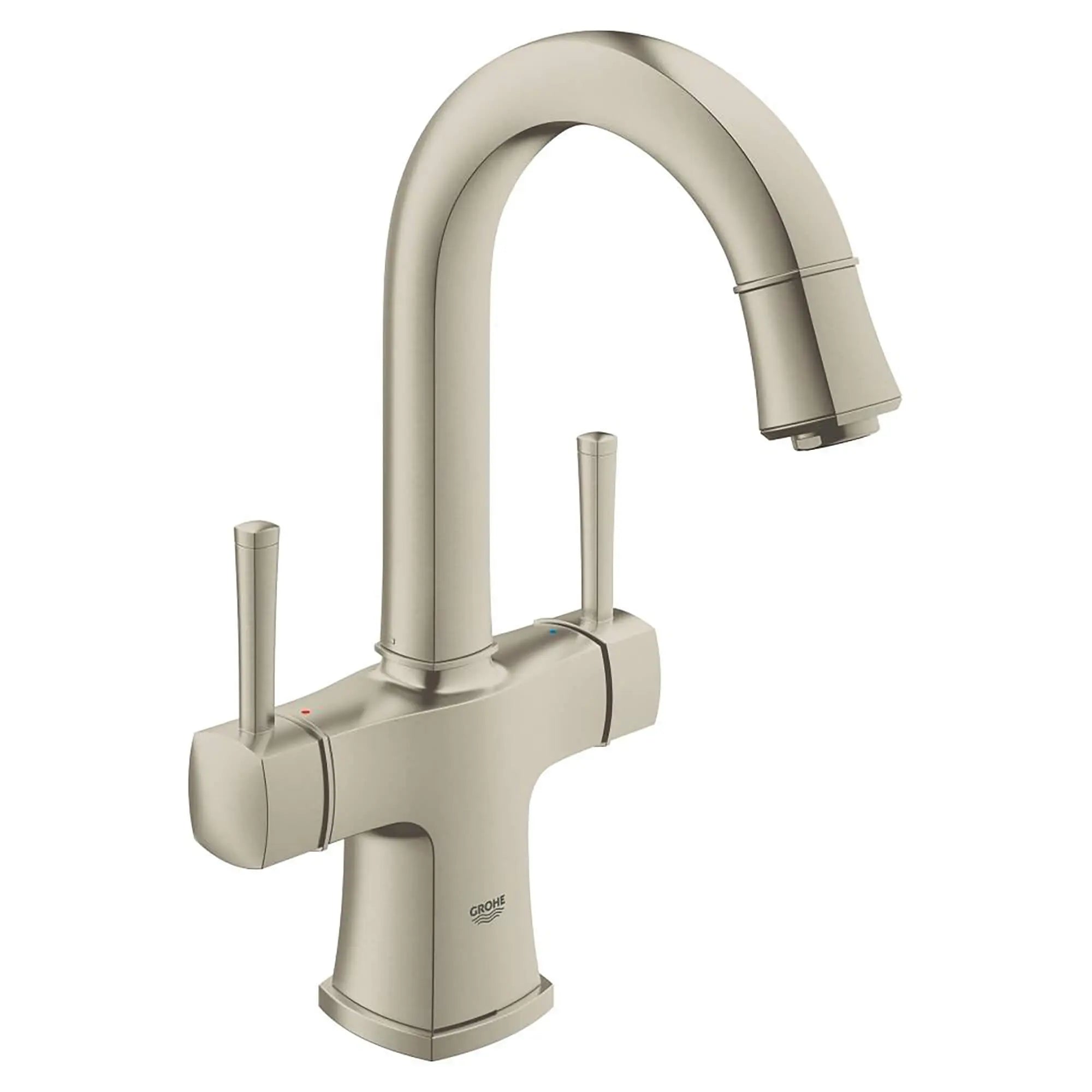 Mélangeur lavabo 1/2" Taille L // NICKEL BROSSÉ INFINITYFINISH // 13356_21108EN0-Grandera-Single-Hole_Two-Handle_Bathroom_Faucet_L-Size_0_CDNwebp.webp